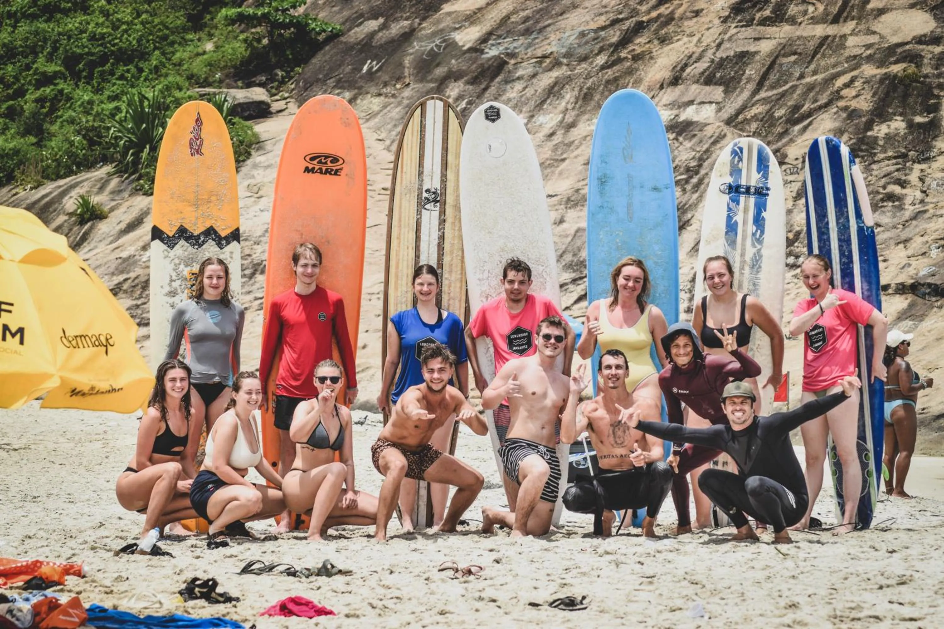 group of guests in Longboard Paradise Suítes