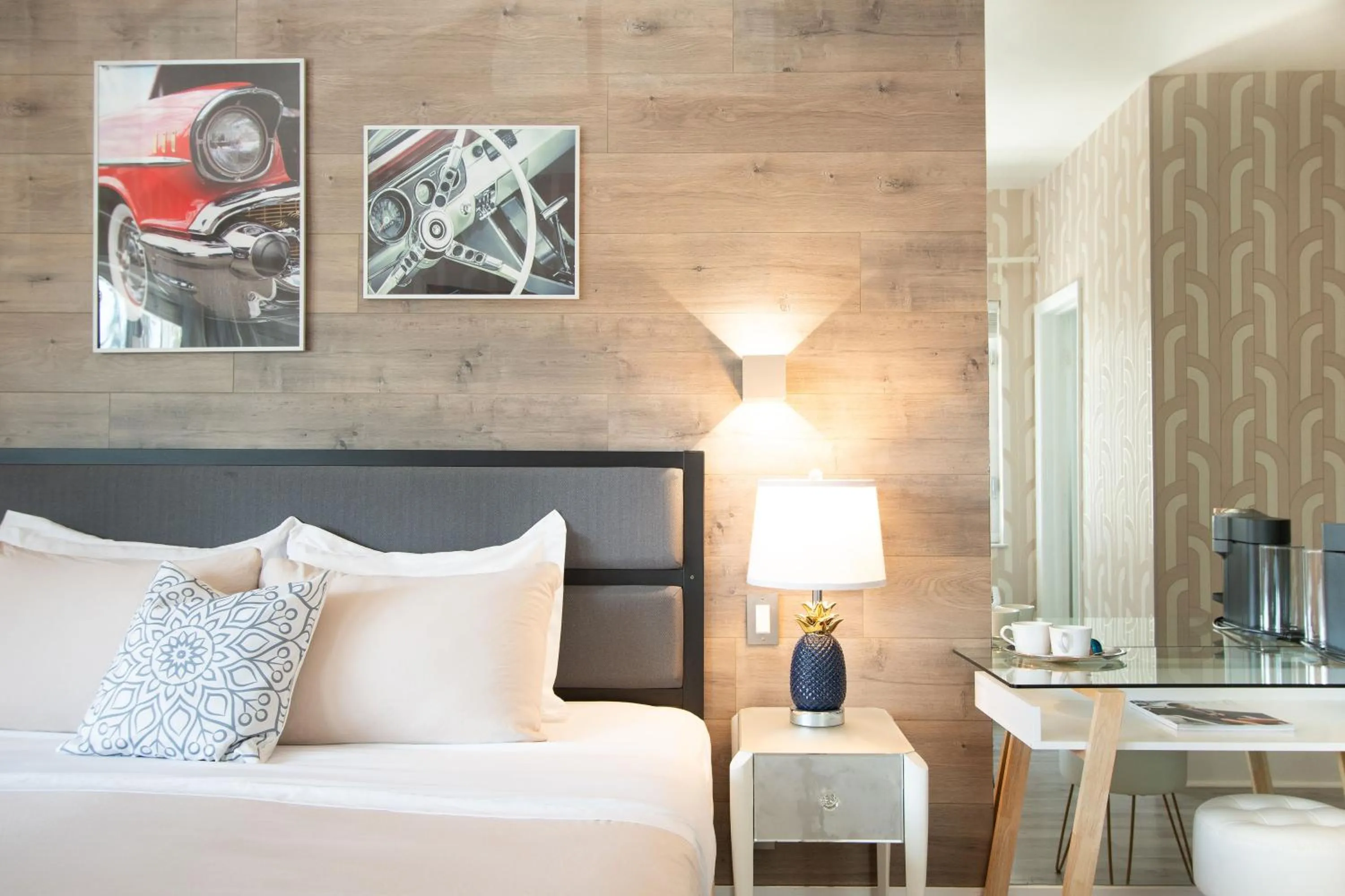 Decorative detail, Bed in Century Hotel