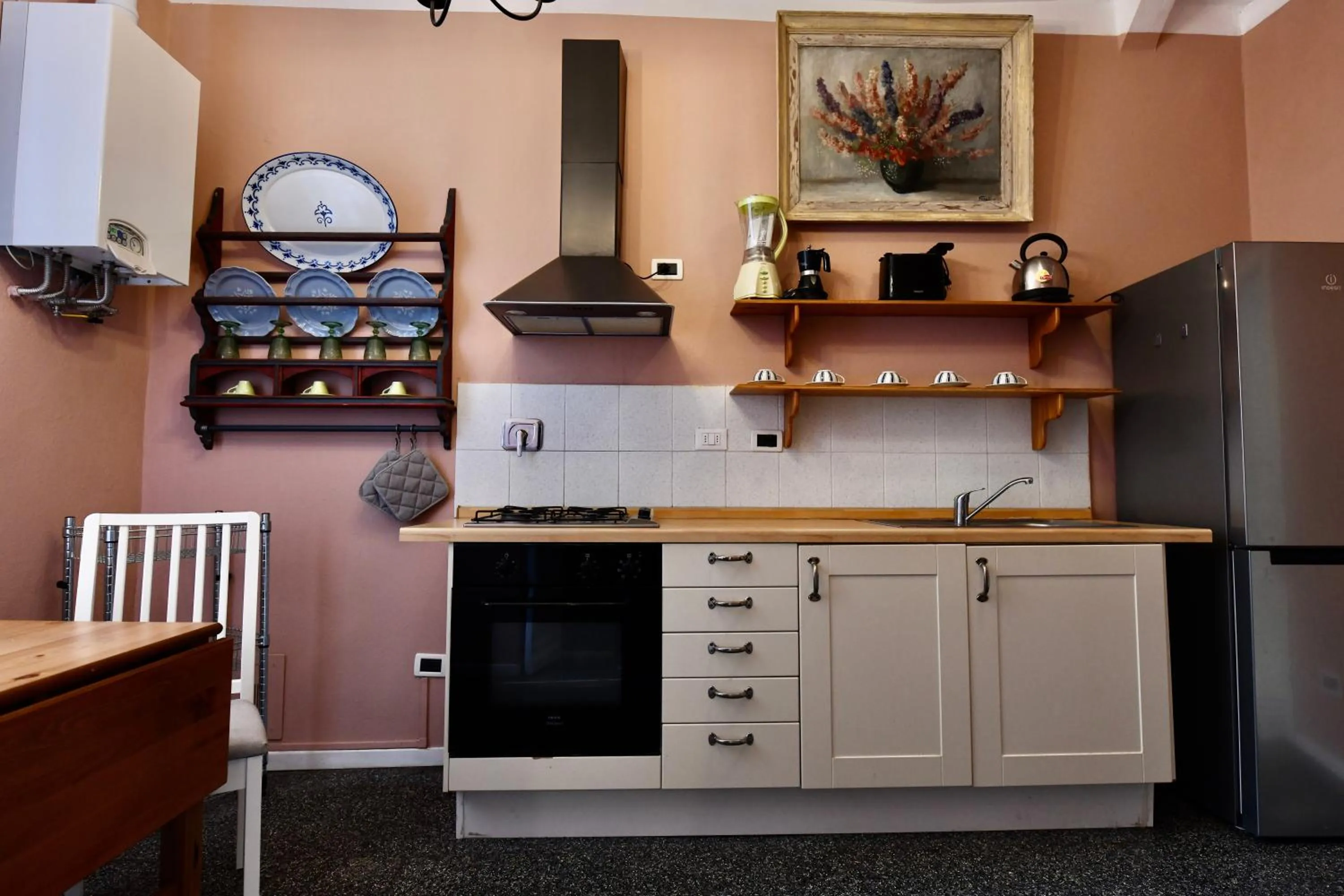 Kitchen or kitchenette in Hotel Villa Maria & Apartment