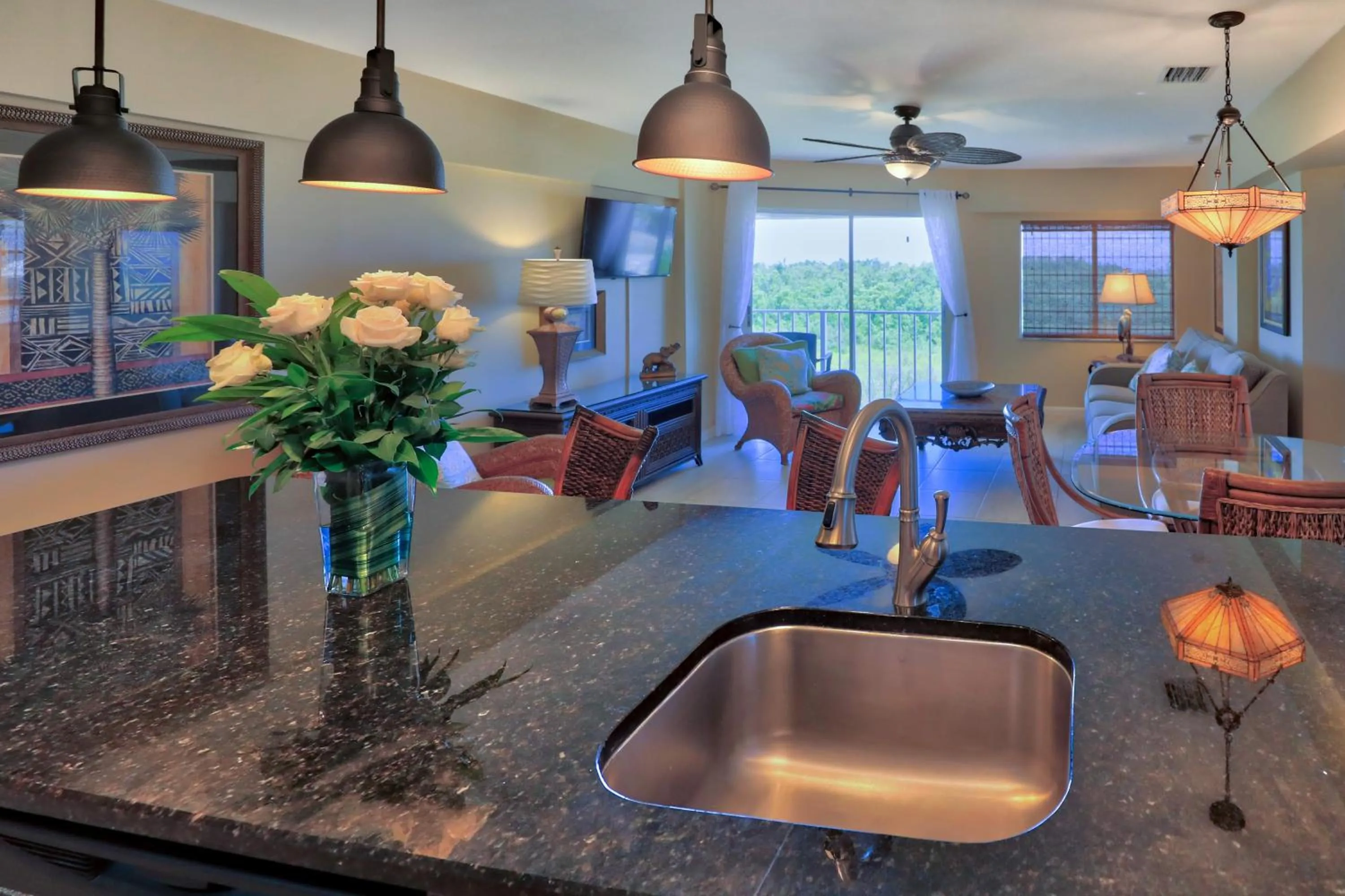 Living room in Ocean Pointe Suites at Key Largo