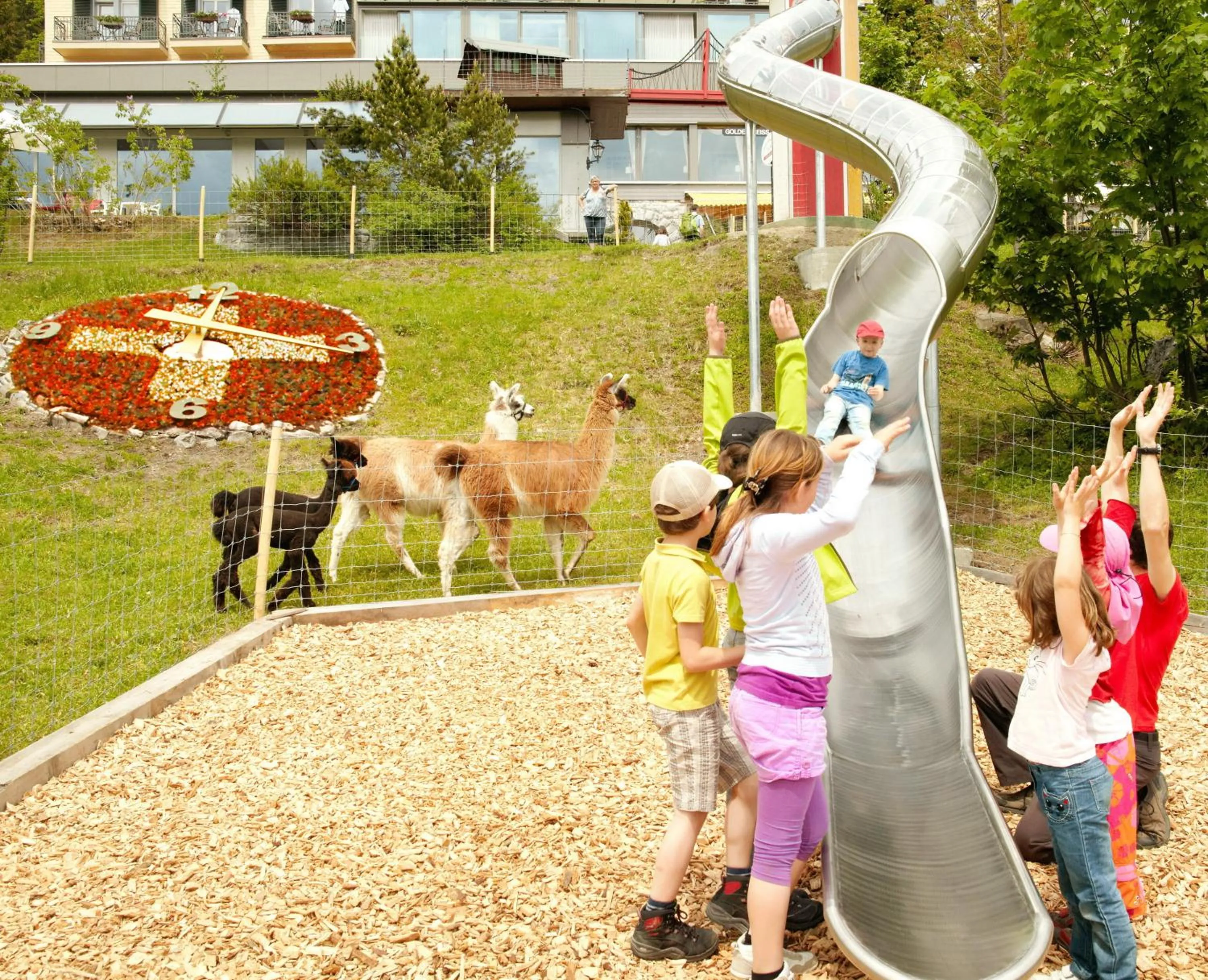 Family in Märchenhotel