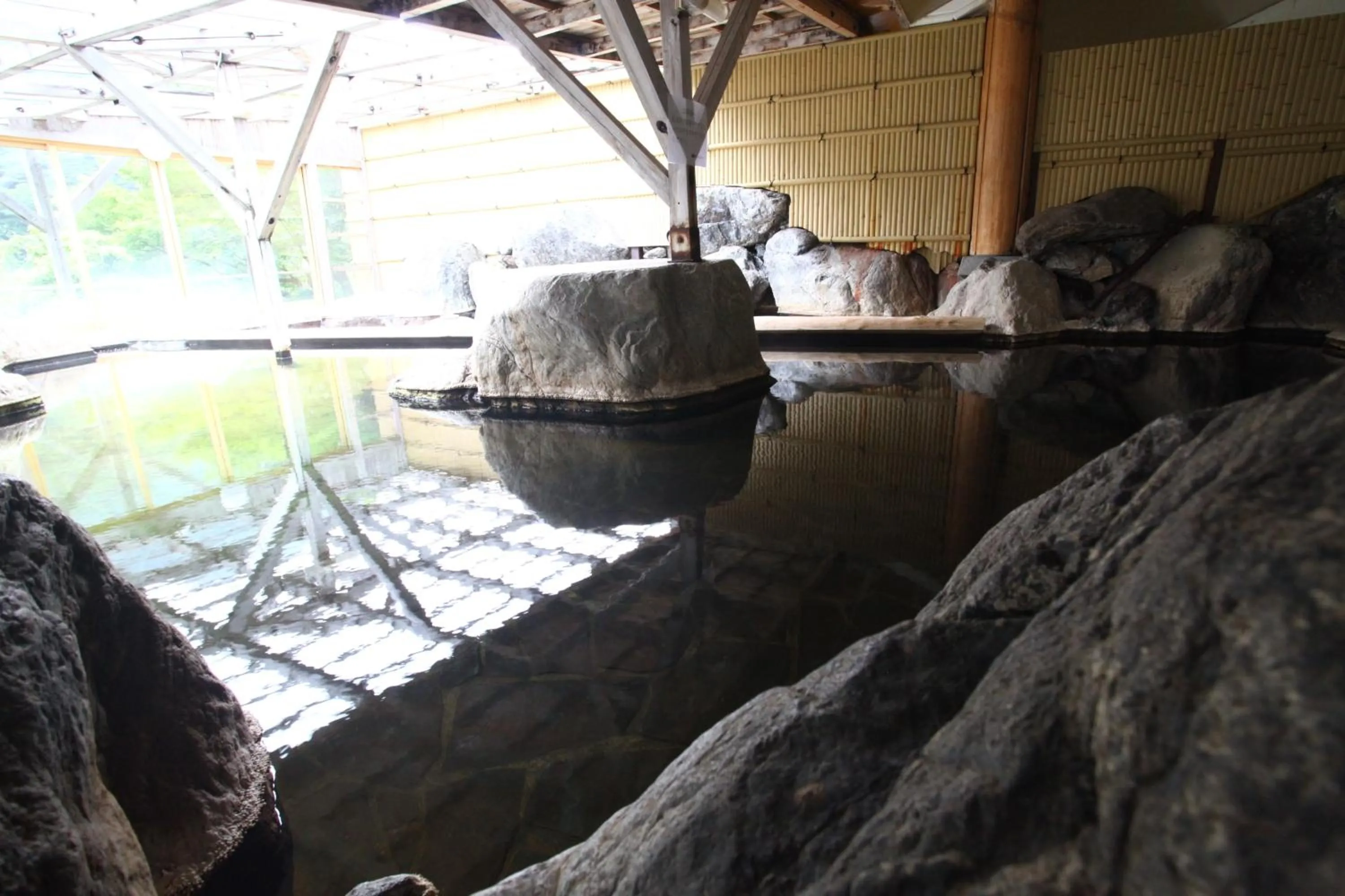 Hot Spring Bath in Shiobara Onsen Hotel Ohruri