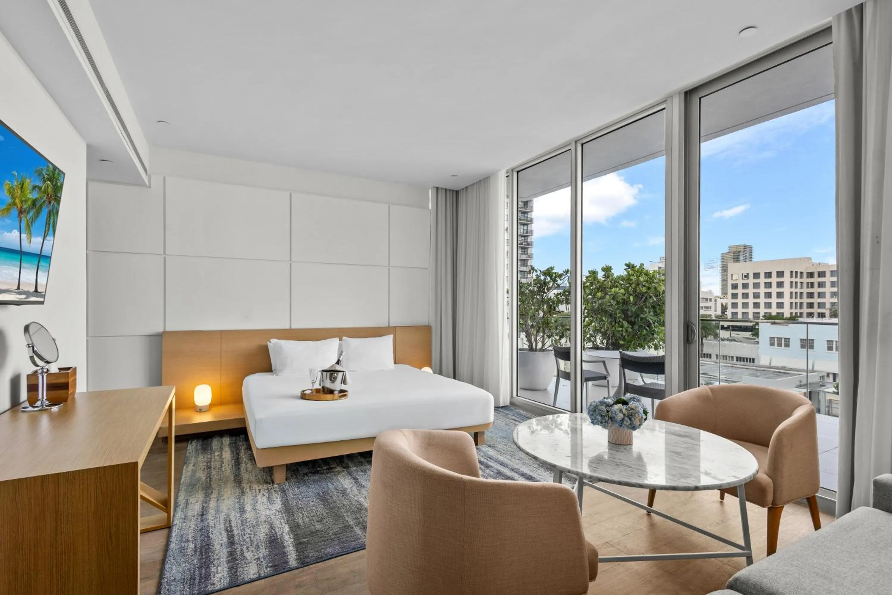 Bed in Park Central South Beach