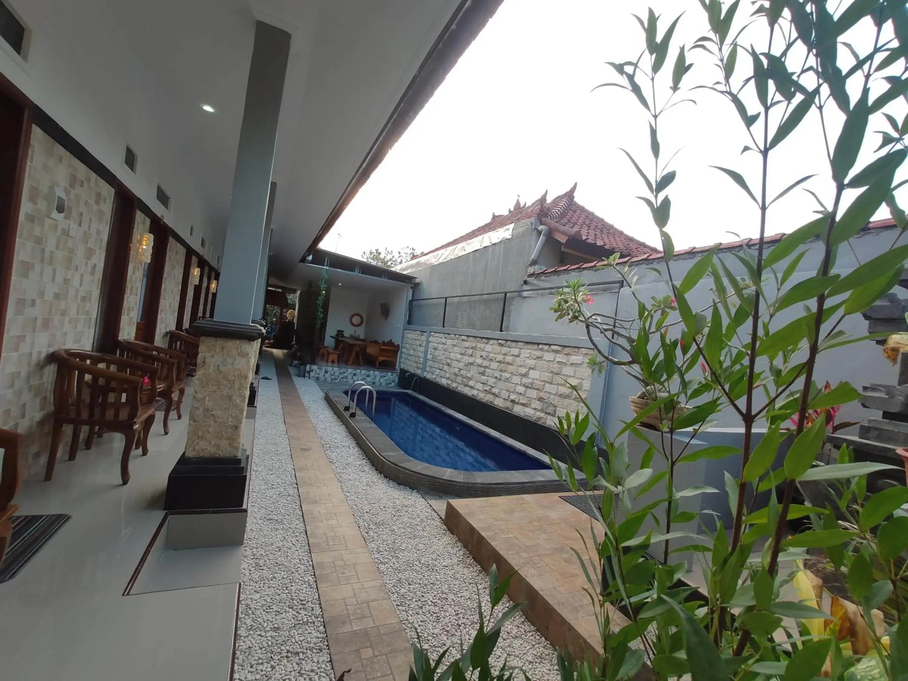 Pool view in Gedhong Hostel Pool view in Gedhong Hostel