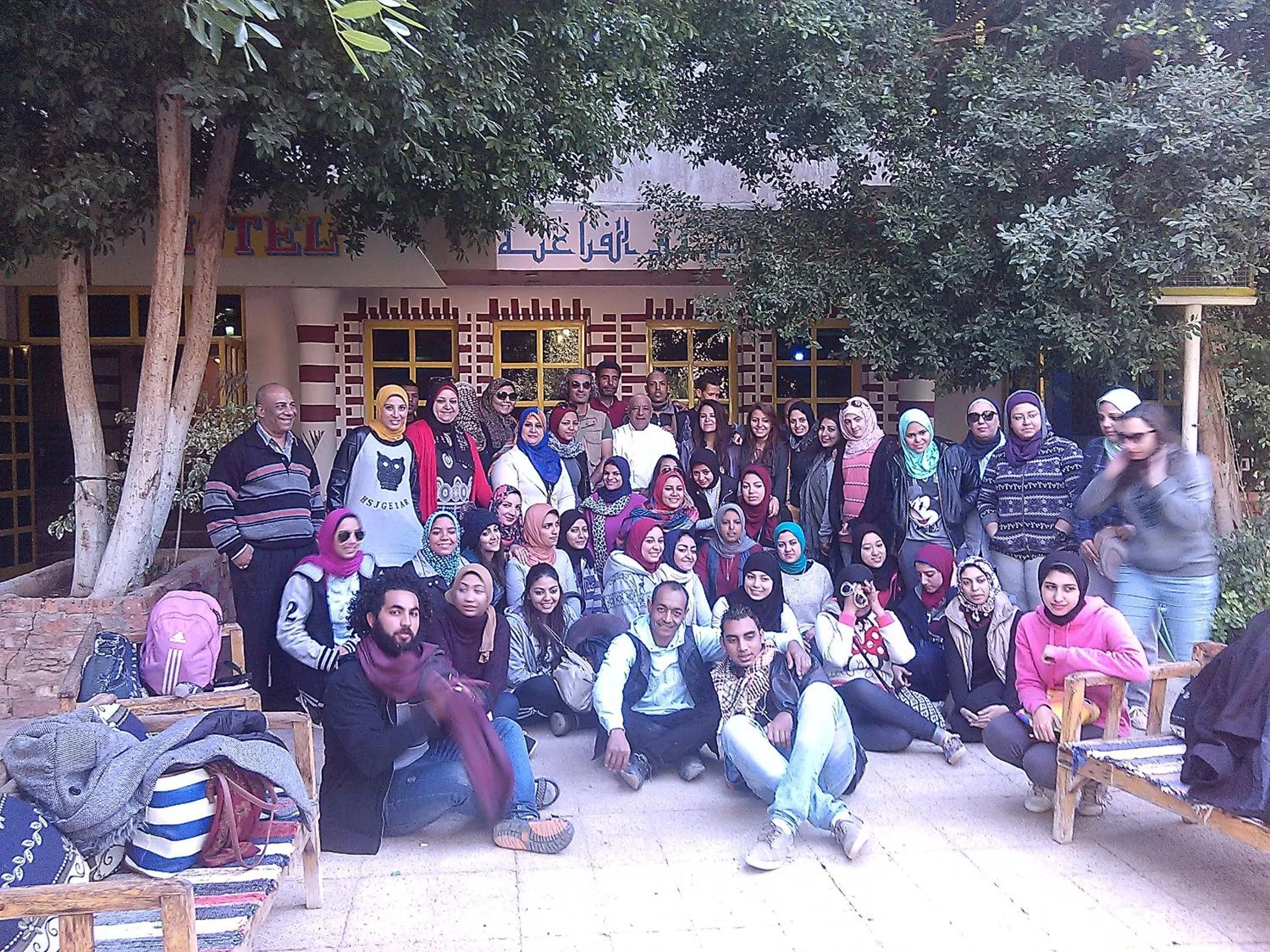 group of guests in Pharaohs Hotel