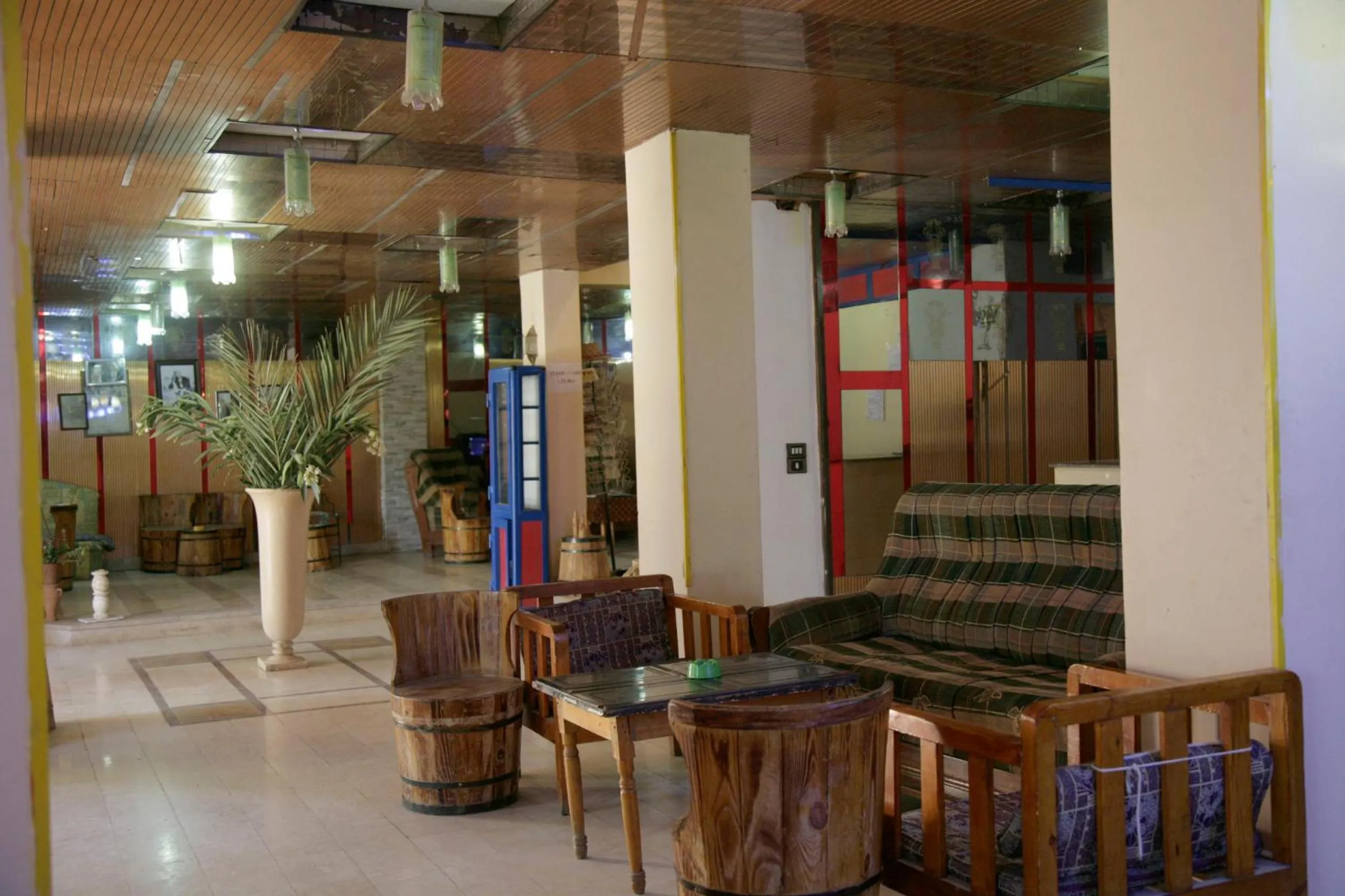 Communal lounge/ TV room in Pharaohs Hotel