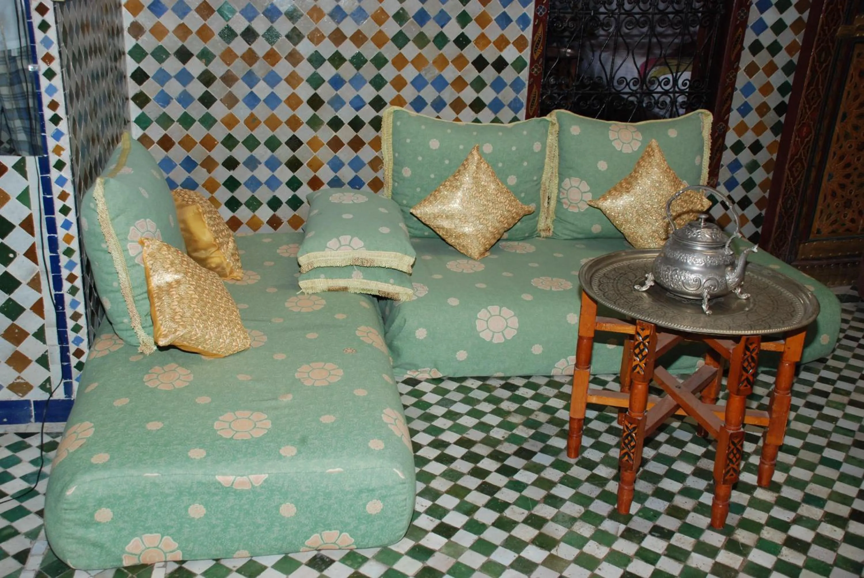 Seating area in Riad El Bacha