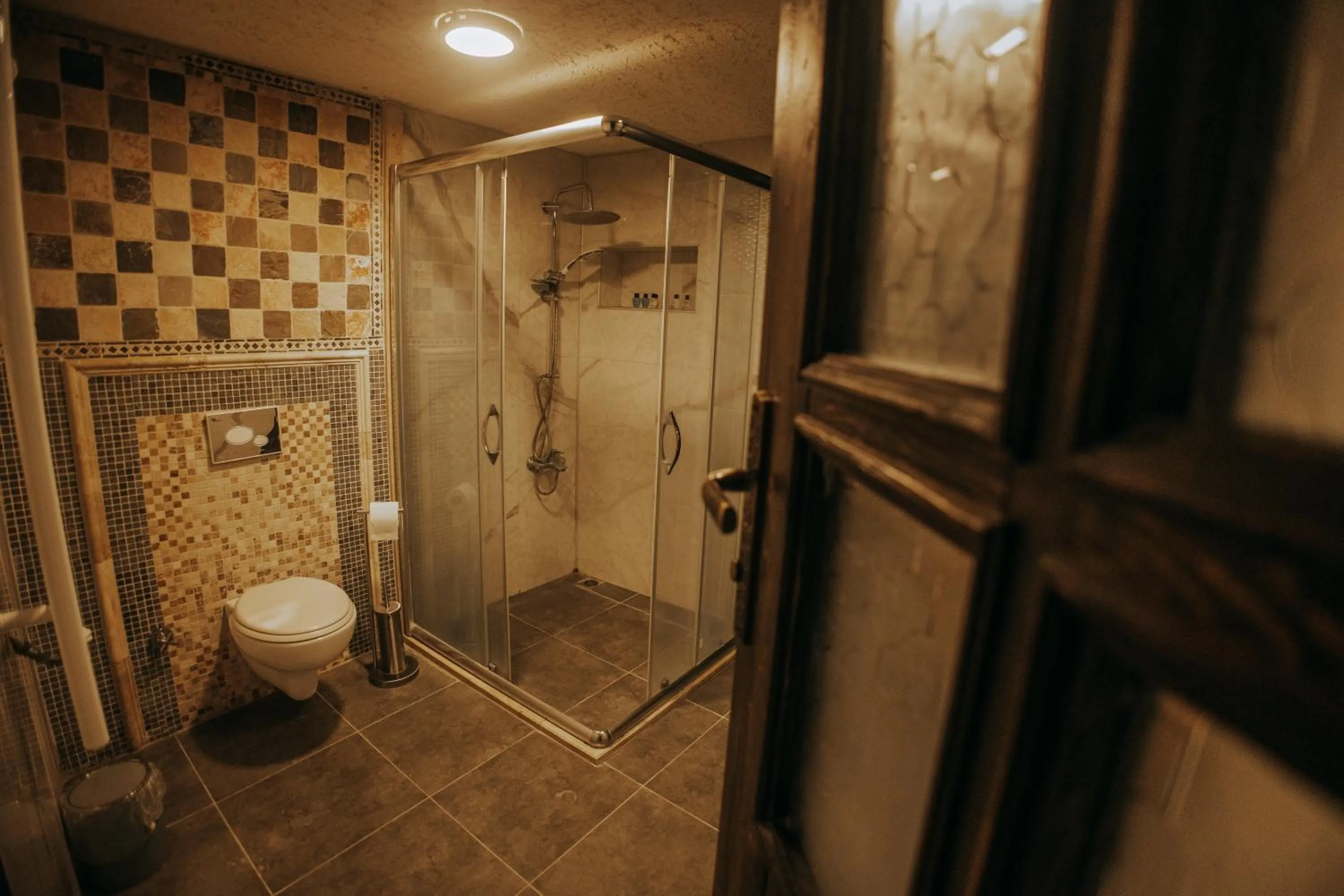 Shower in Vintage Cave House Hotel