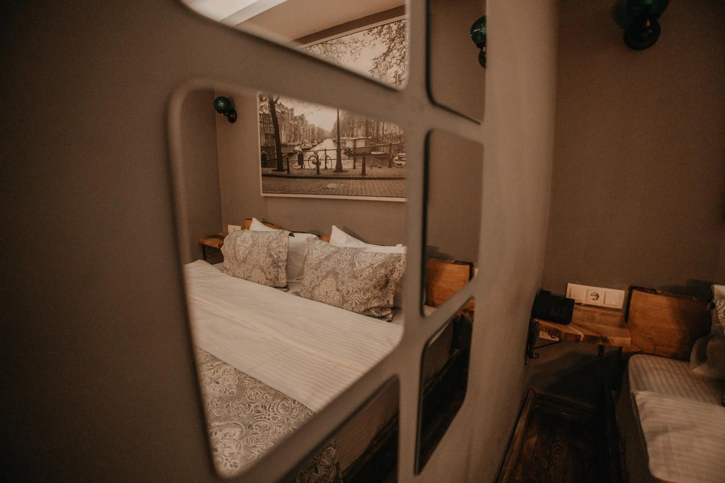 Bed in Vintage Cave House Hotel