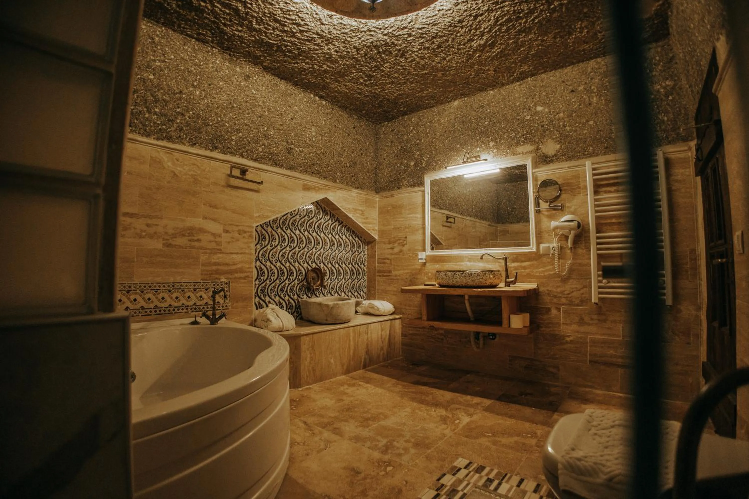 Shower in Vintage Cave House Hotel