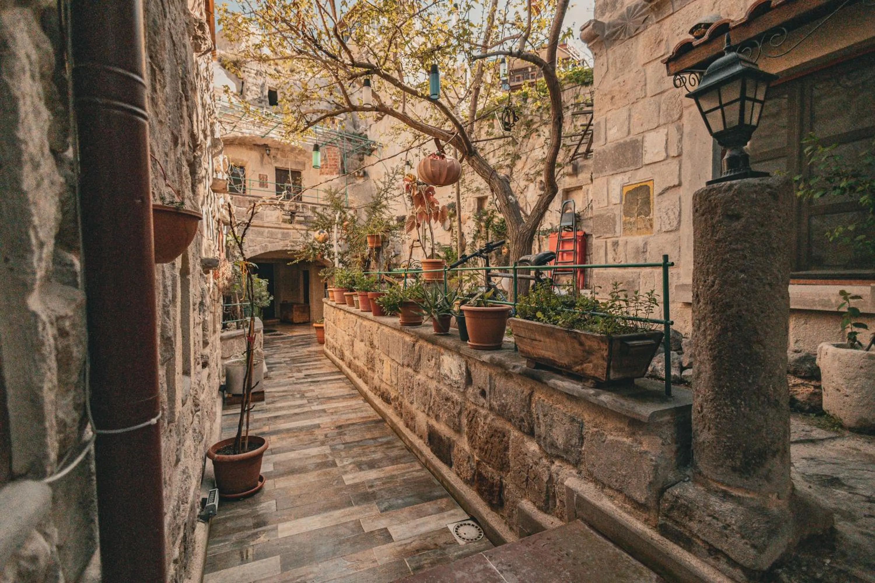 Inner courtyard view in Vintage Cave House Hotel