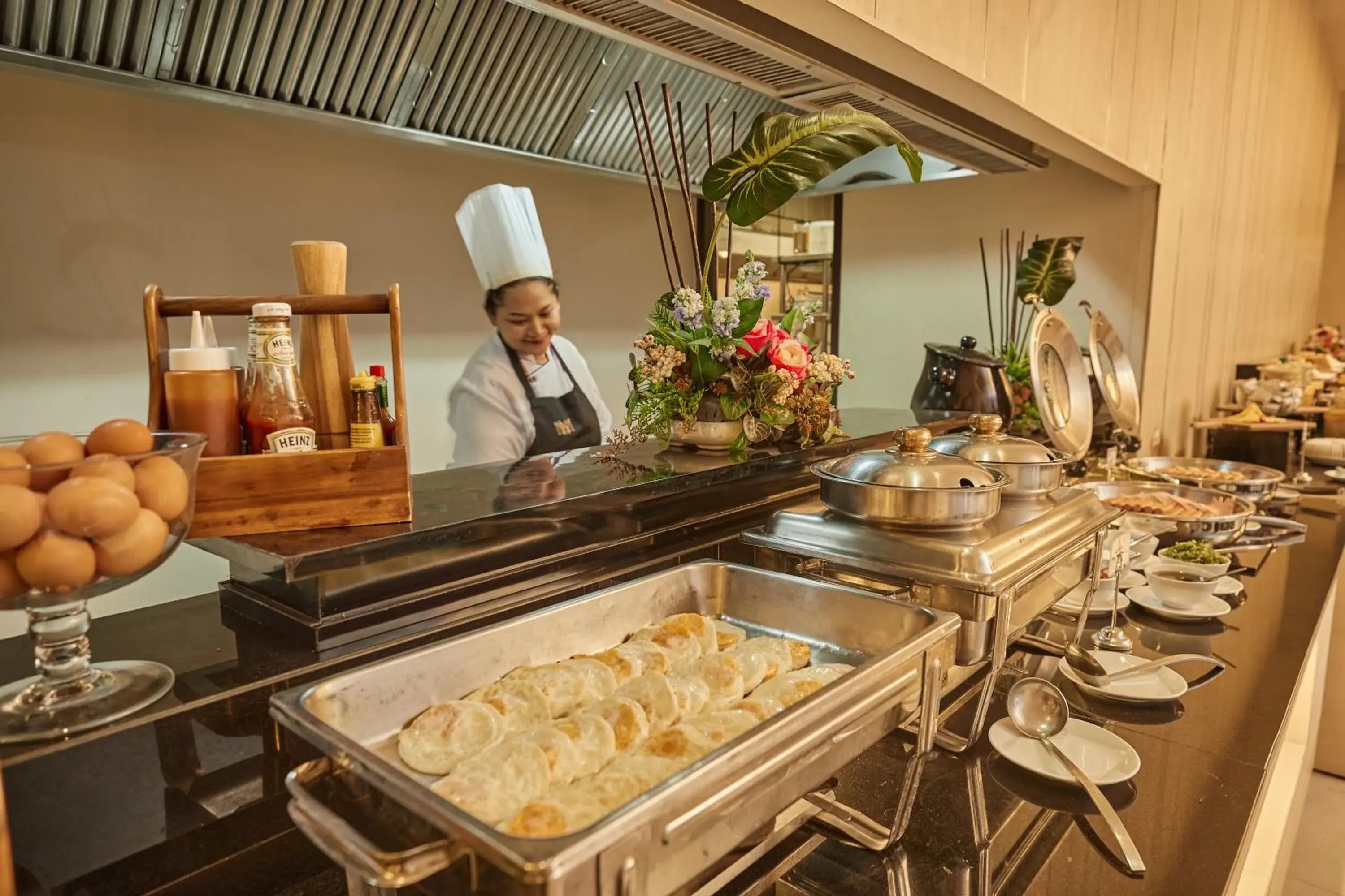 Buffet breakfast in Pattaya Sea View Hotel - SHA Extra Plus