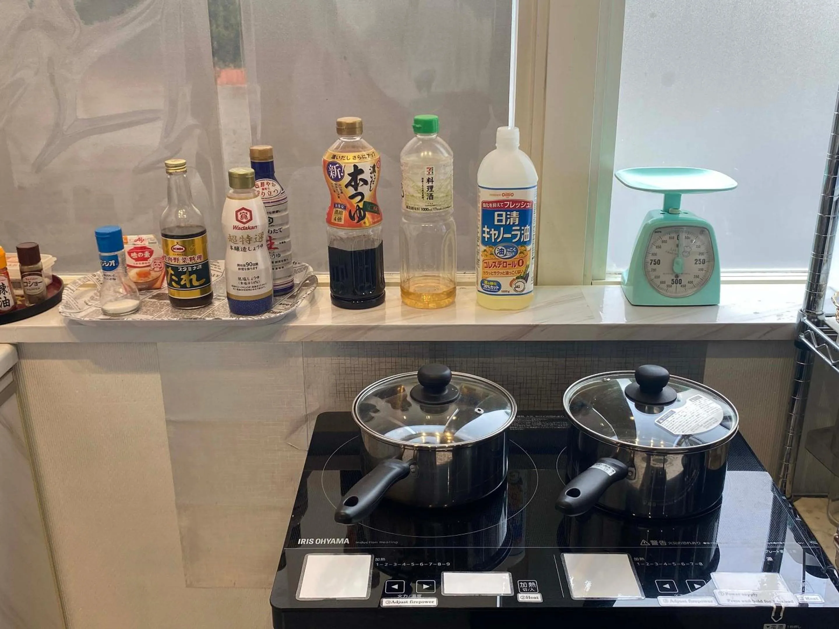 Communal kitchen in Hostel Hirosaki