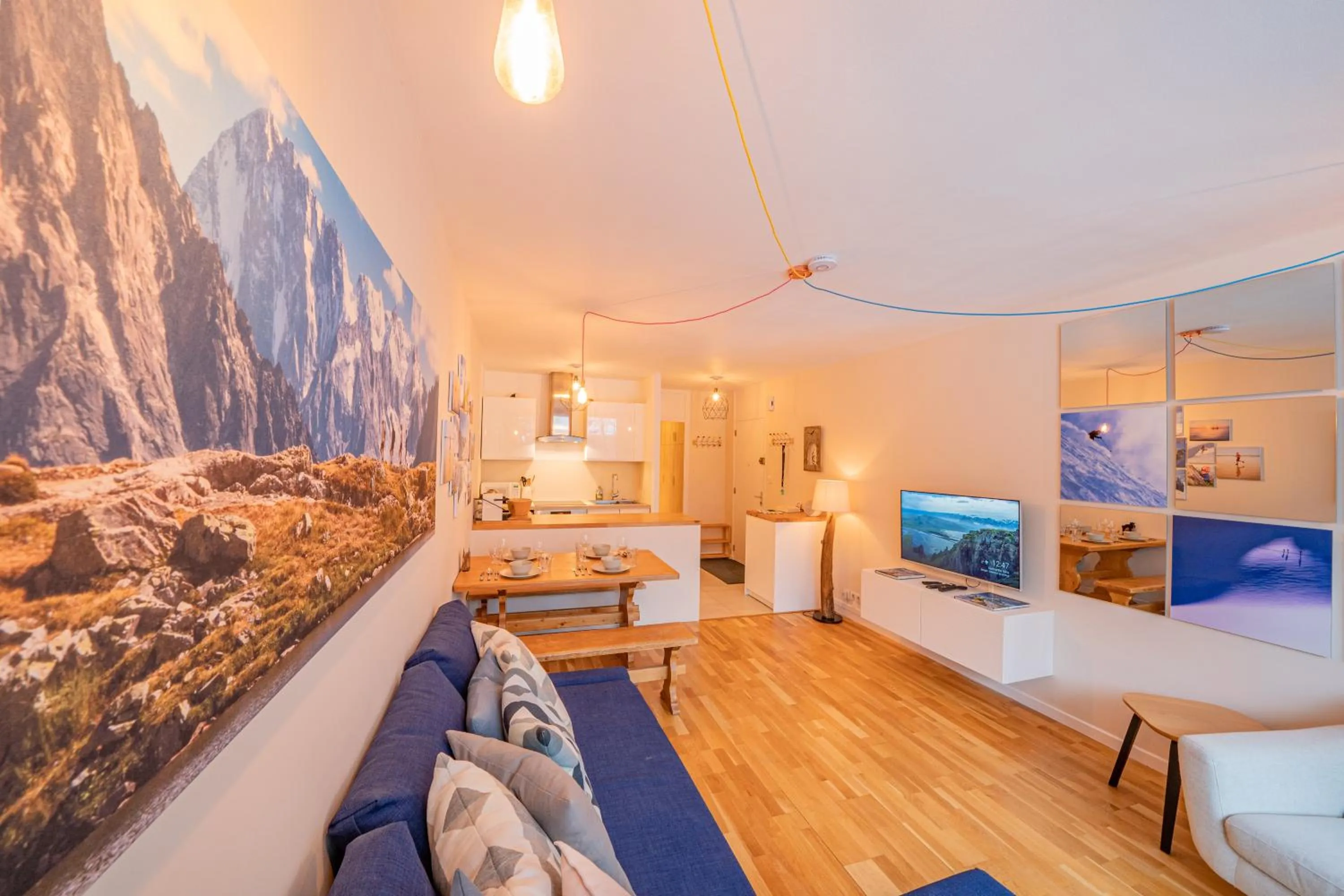 TV and multimedia, Bed in Apartment Arve - Chamonix Peaks Retreat