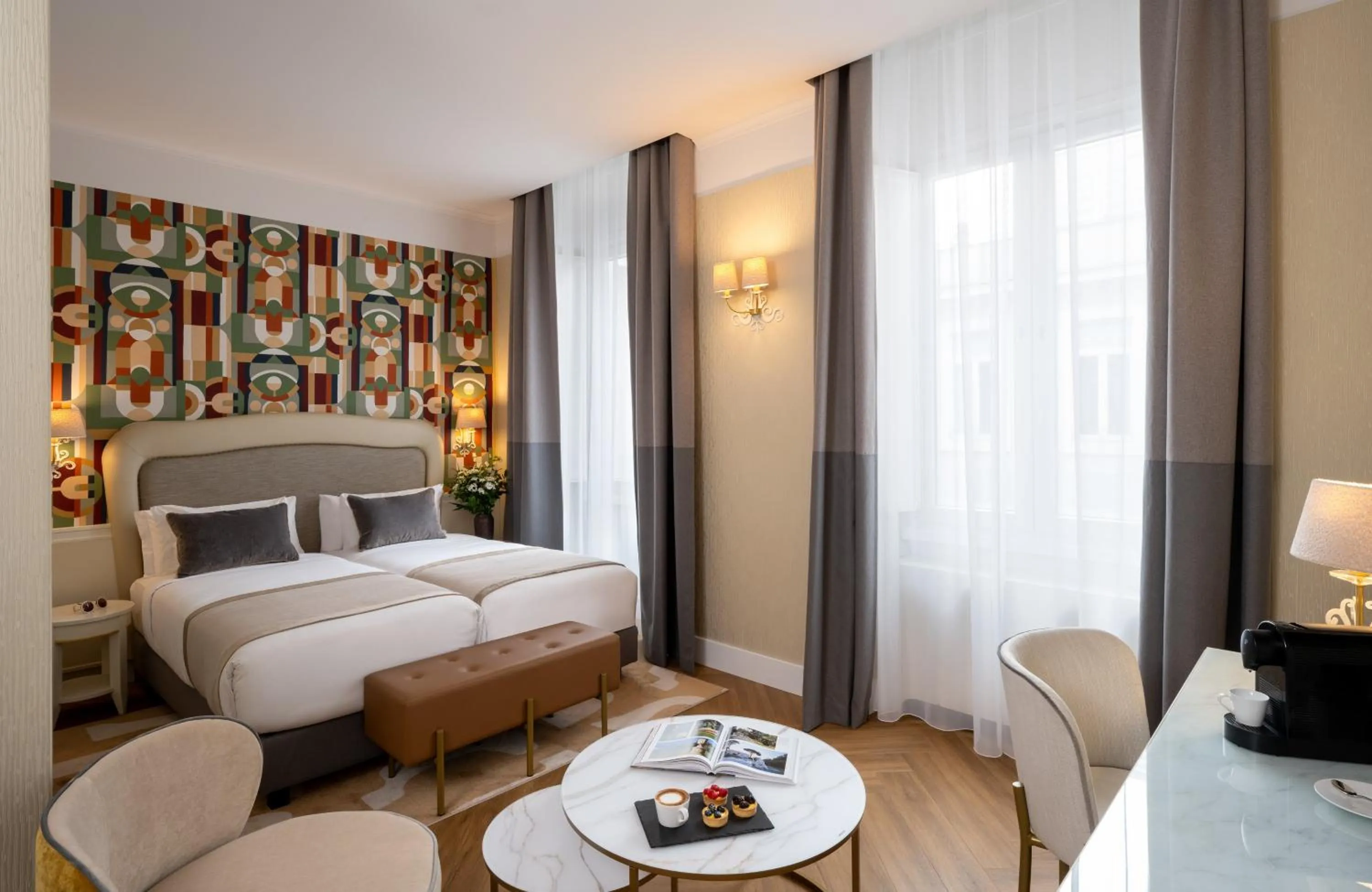 Bedroom, Bed in Leonardo Boutique Hotel Rome Monti