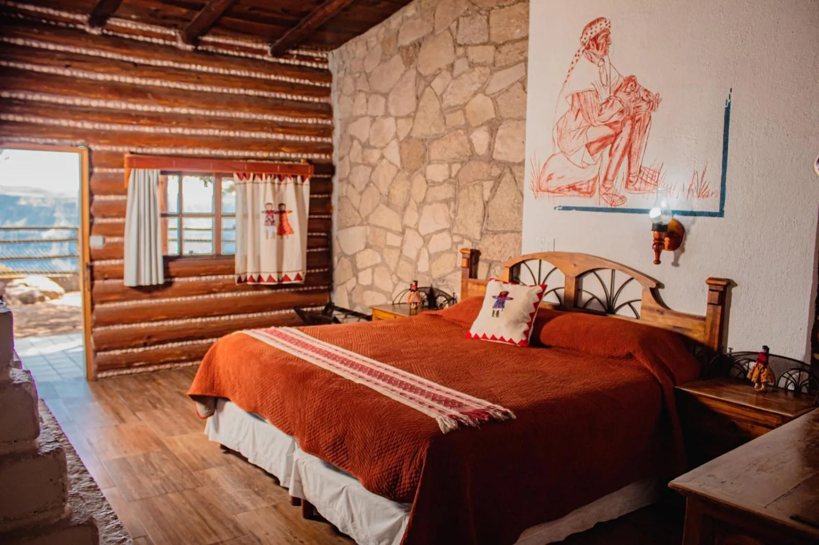 Bed in Hotel Divisadero Barrancas