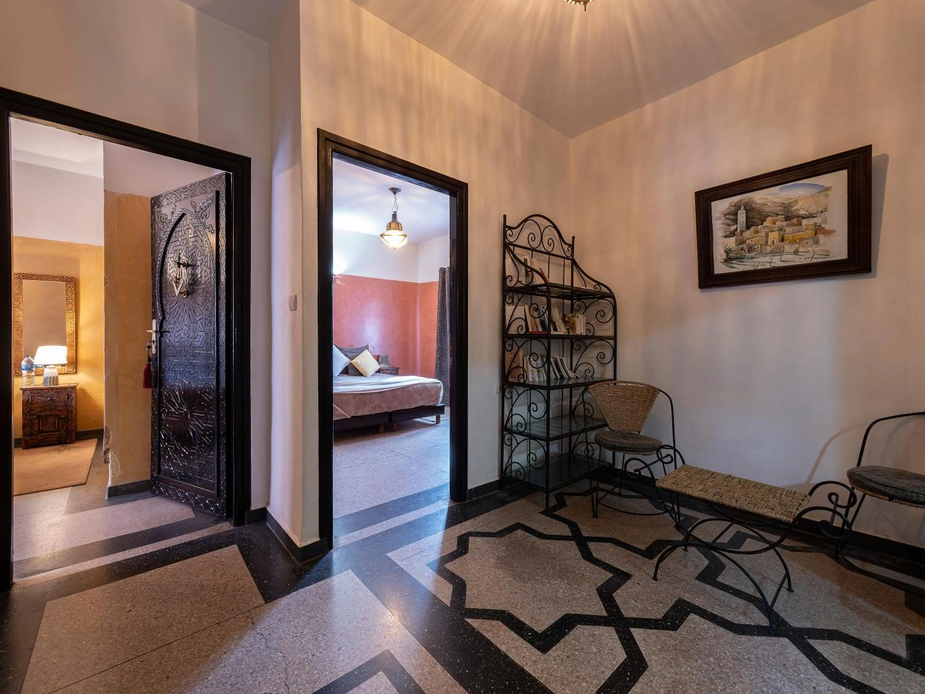 Bed in Villa Soraya Hammam & Jacuzzi