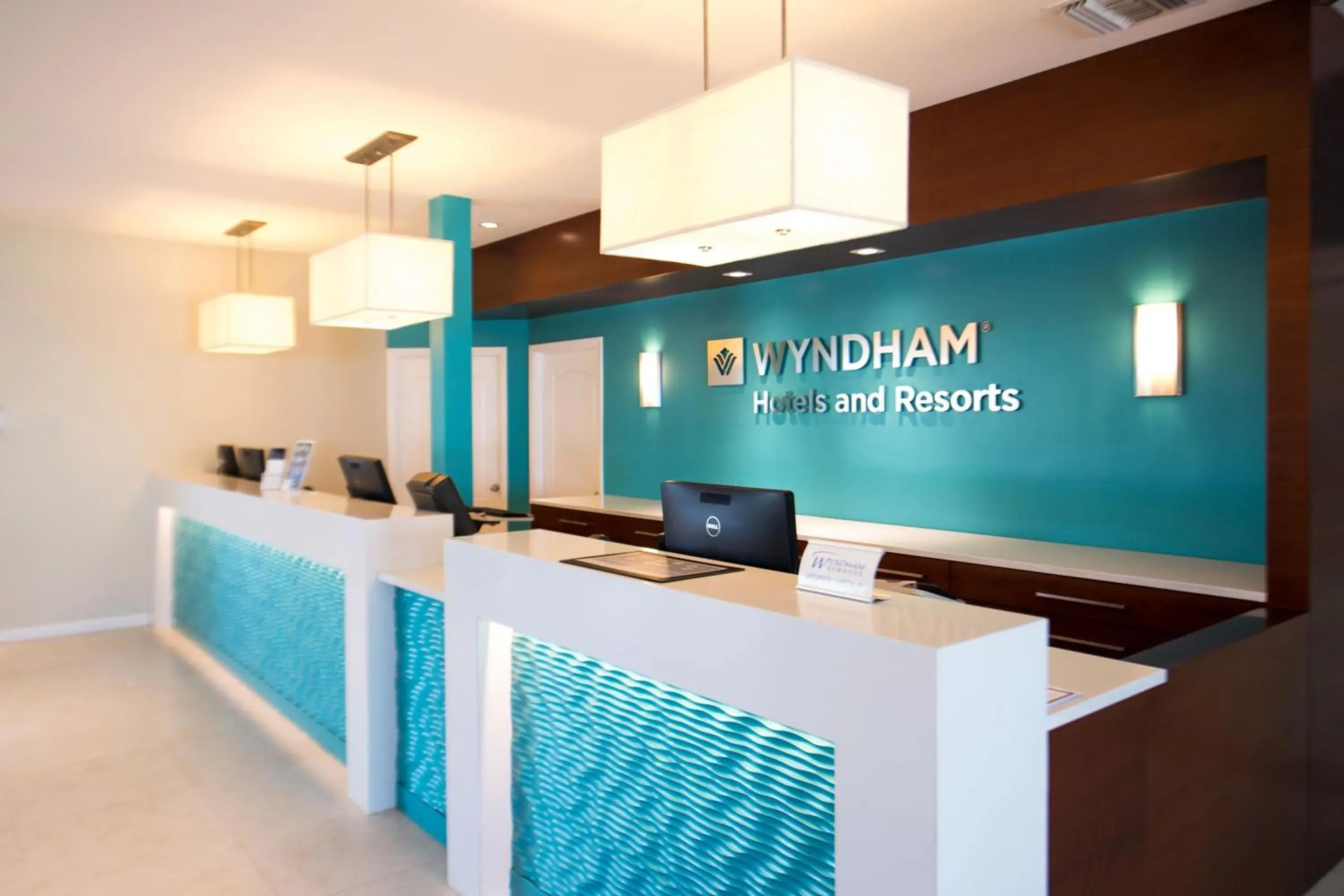 Lobby or reception in Wyndham Reef Resort, Grand Cayman Lobby or reception in Wyndham Reef Resort, Grand Cayman