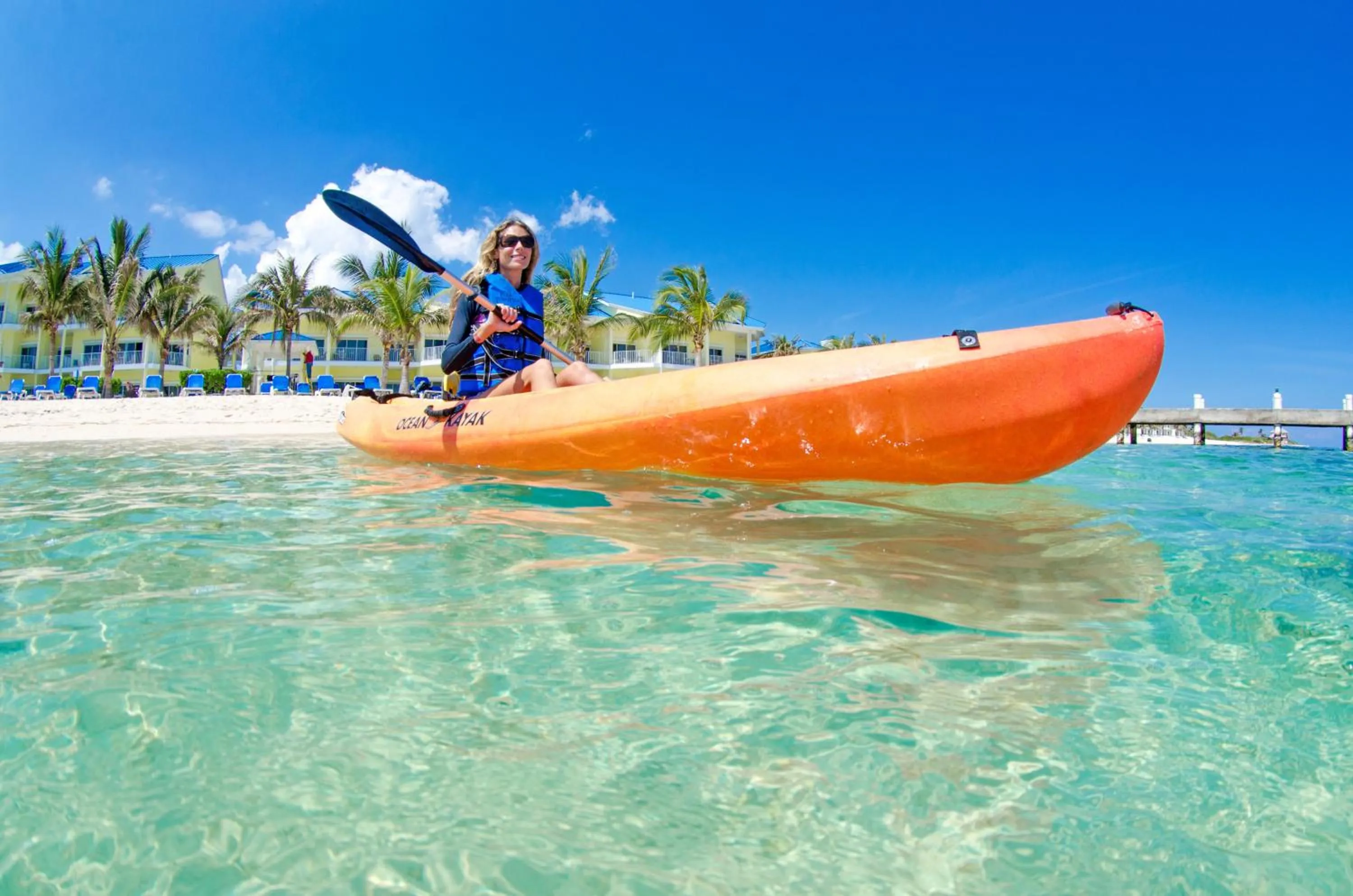 Canoeing in Wyndham Reef Resort, Grand Cayman