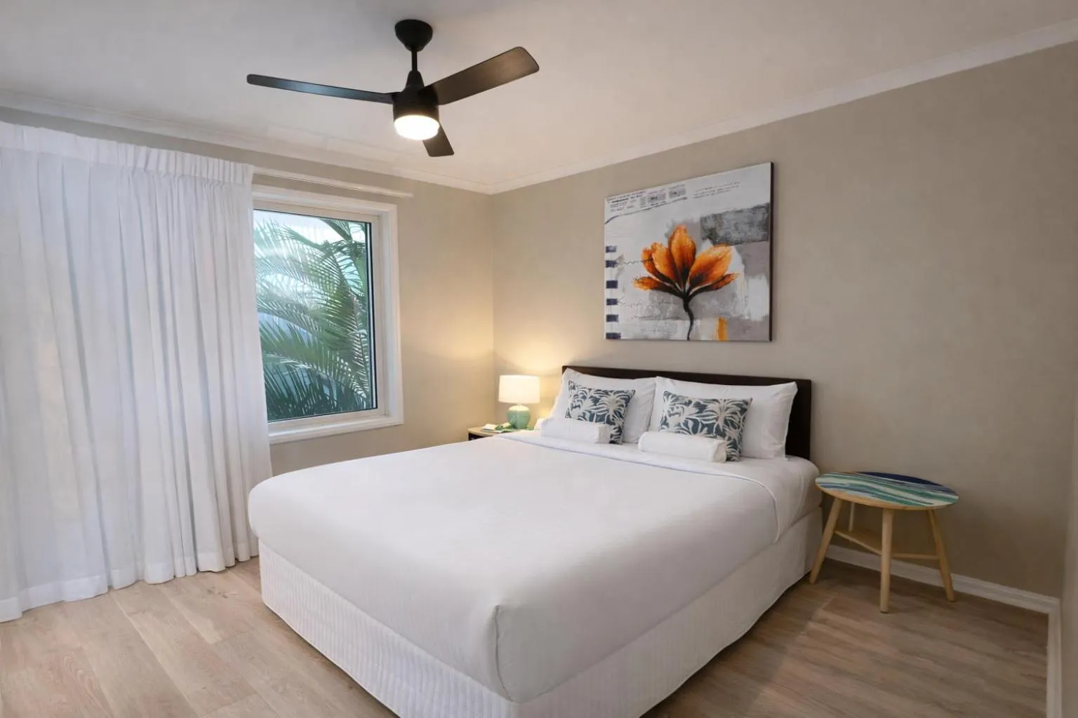 Bed in Saltwater Villas - Pet Friendly Accommodation