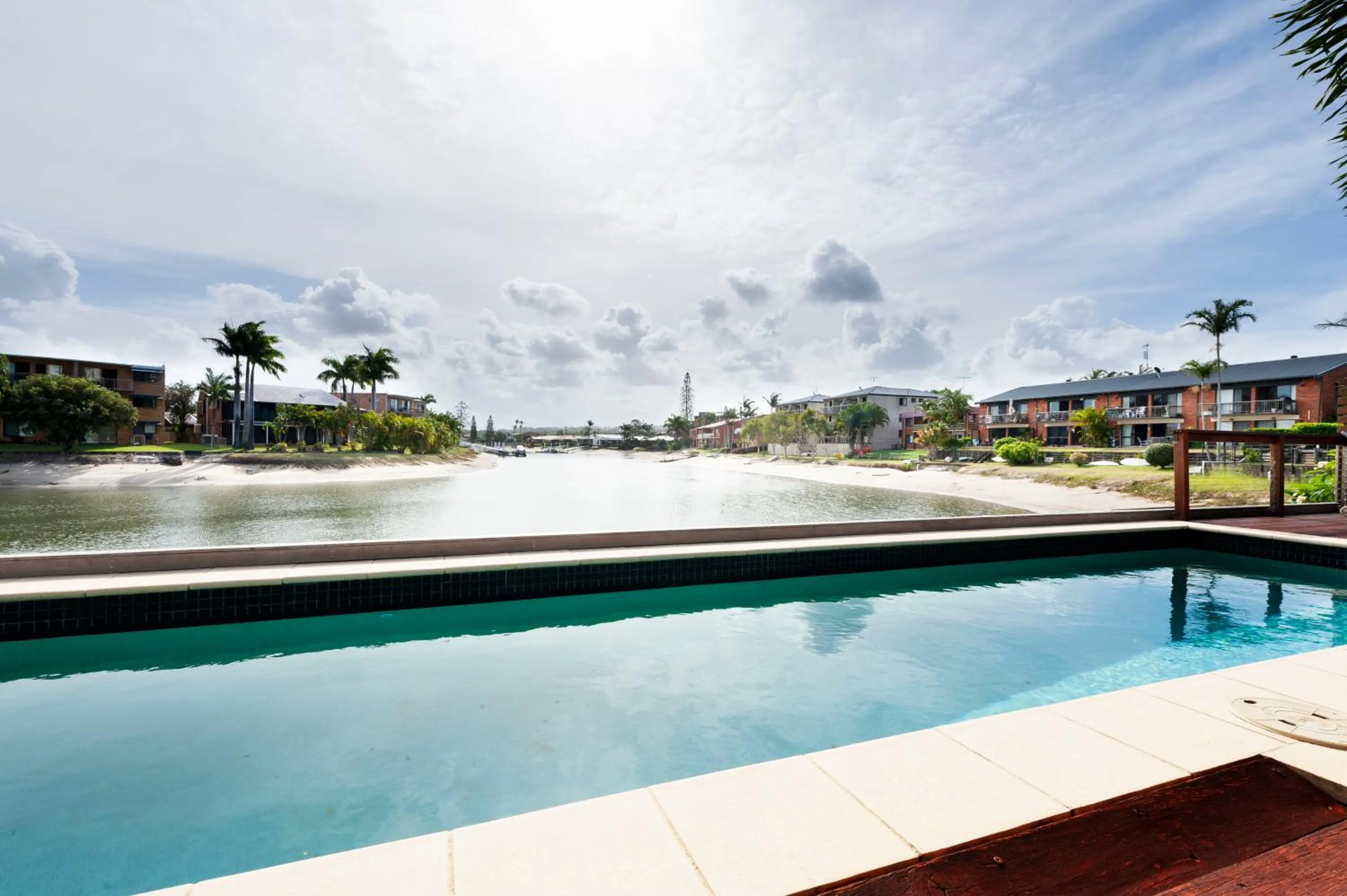 Pool view in Saltwater Villas - Pet Friendly Accommodation