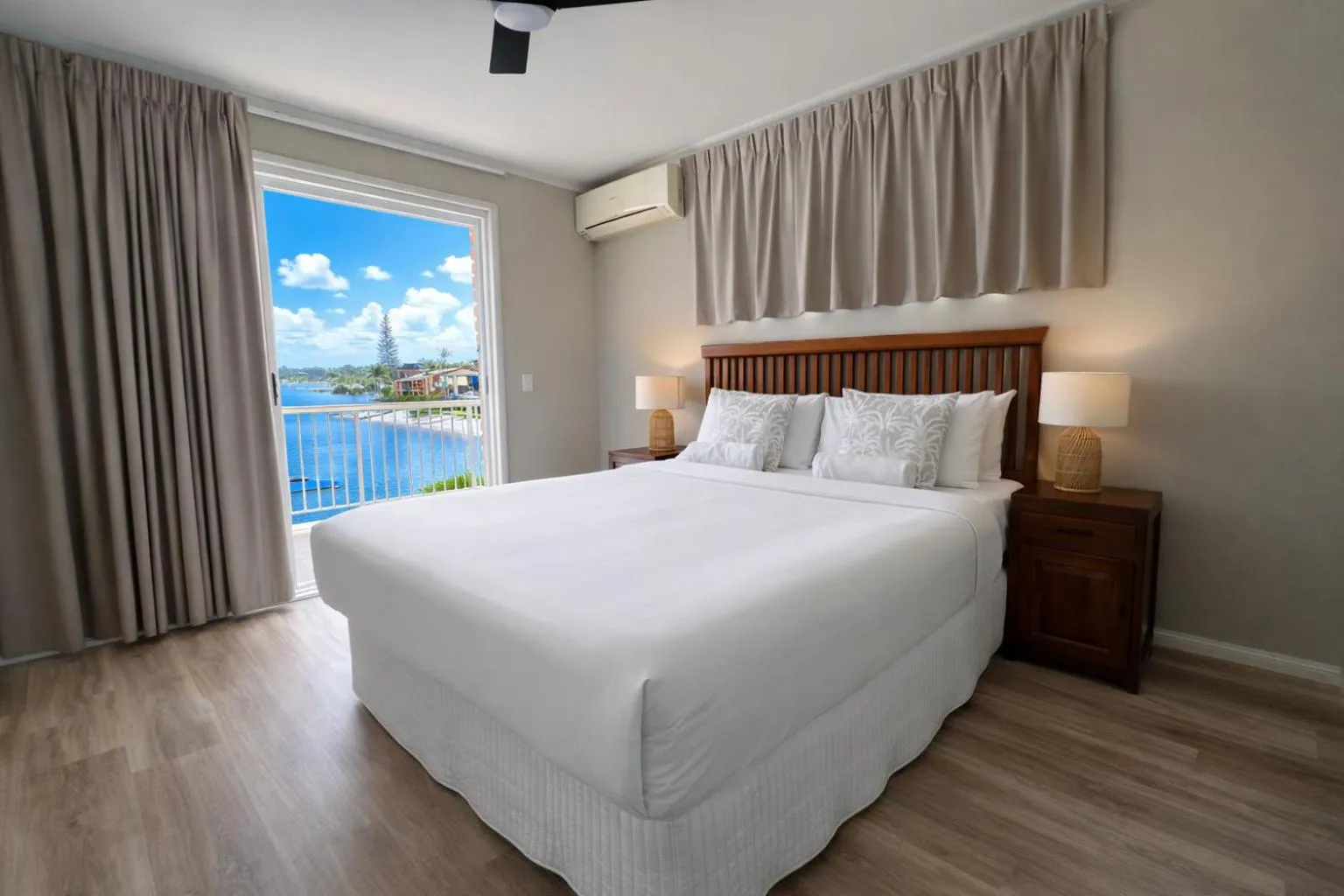 Bed in Saltwater Villas - Pet Friendly Accommodation