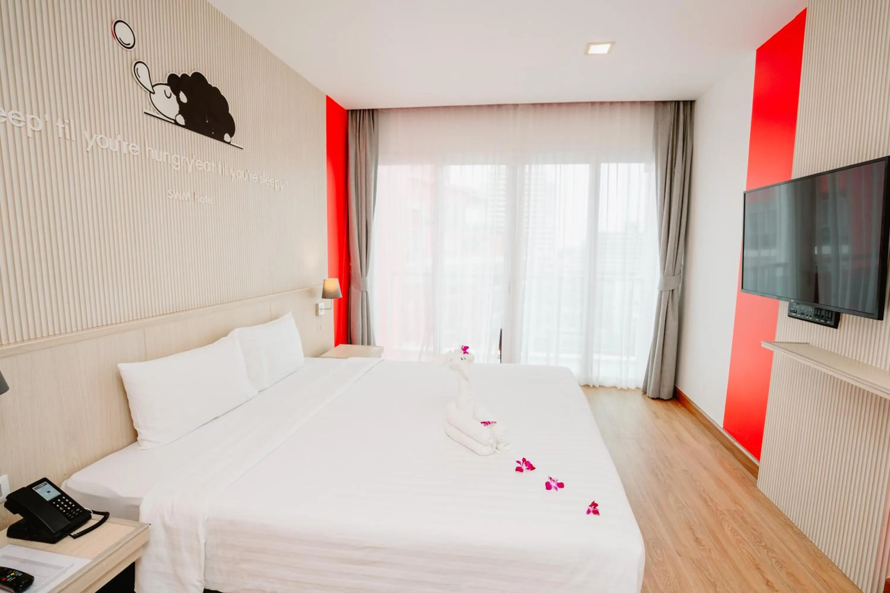 Bed in SLEEP WITH ME HOTEL design hotel @ patong (SHA Plus+)