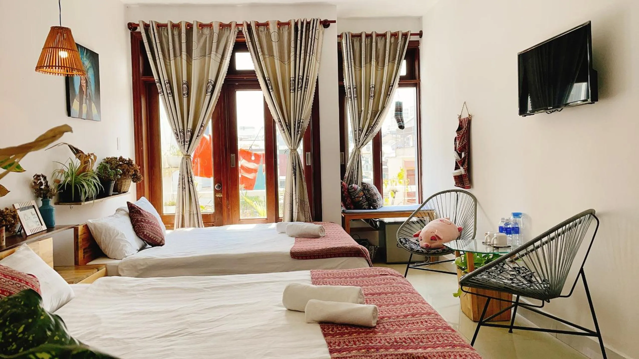 Bed in Hotel Làng Kò Hơ