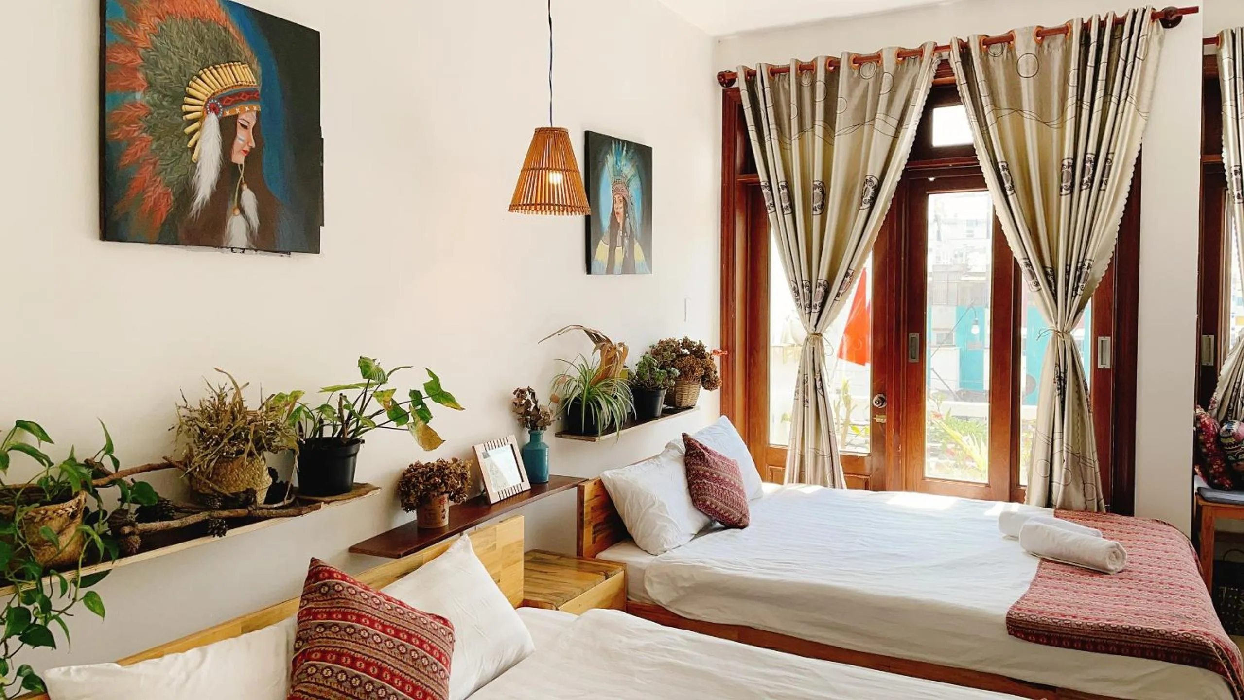 Bed in Hotel Làng Kò Hơ