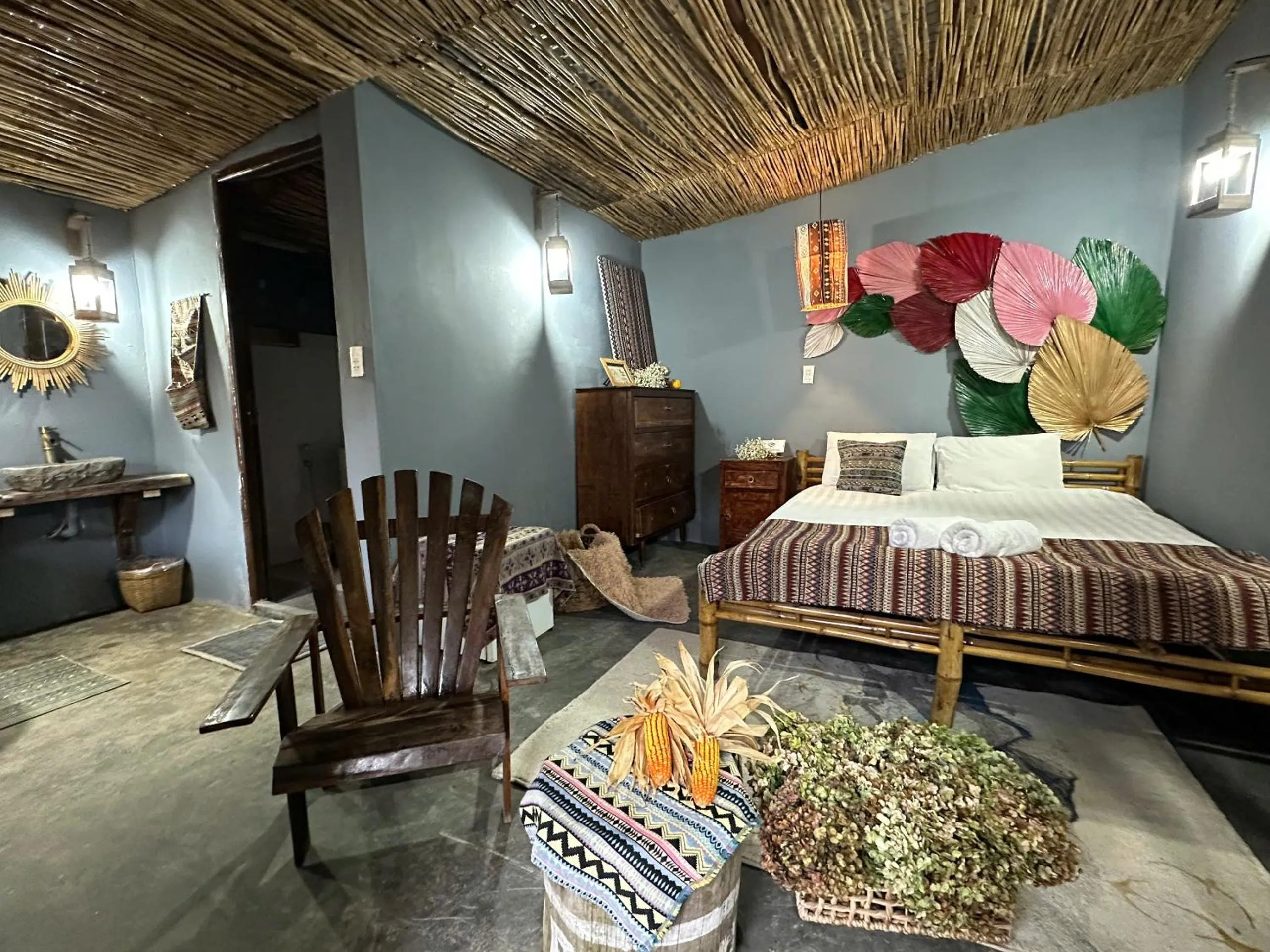 Bed in Hotel Làng Kò Hơ