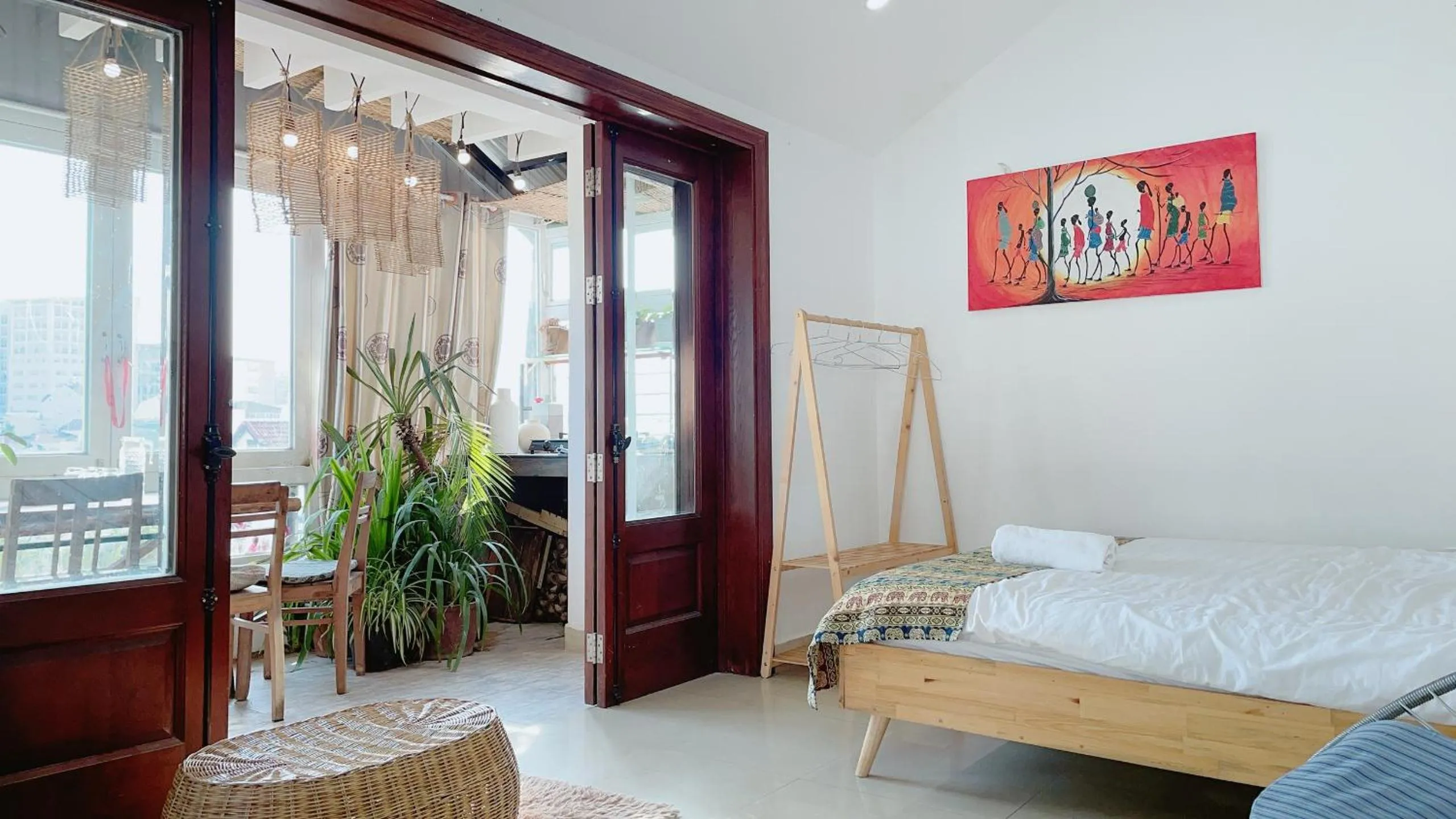 Bed in Hotel Làng Kò Hơ