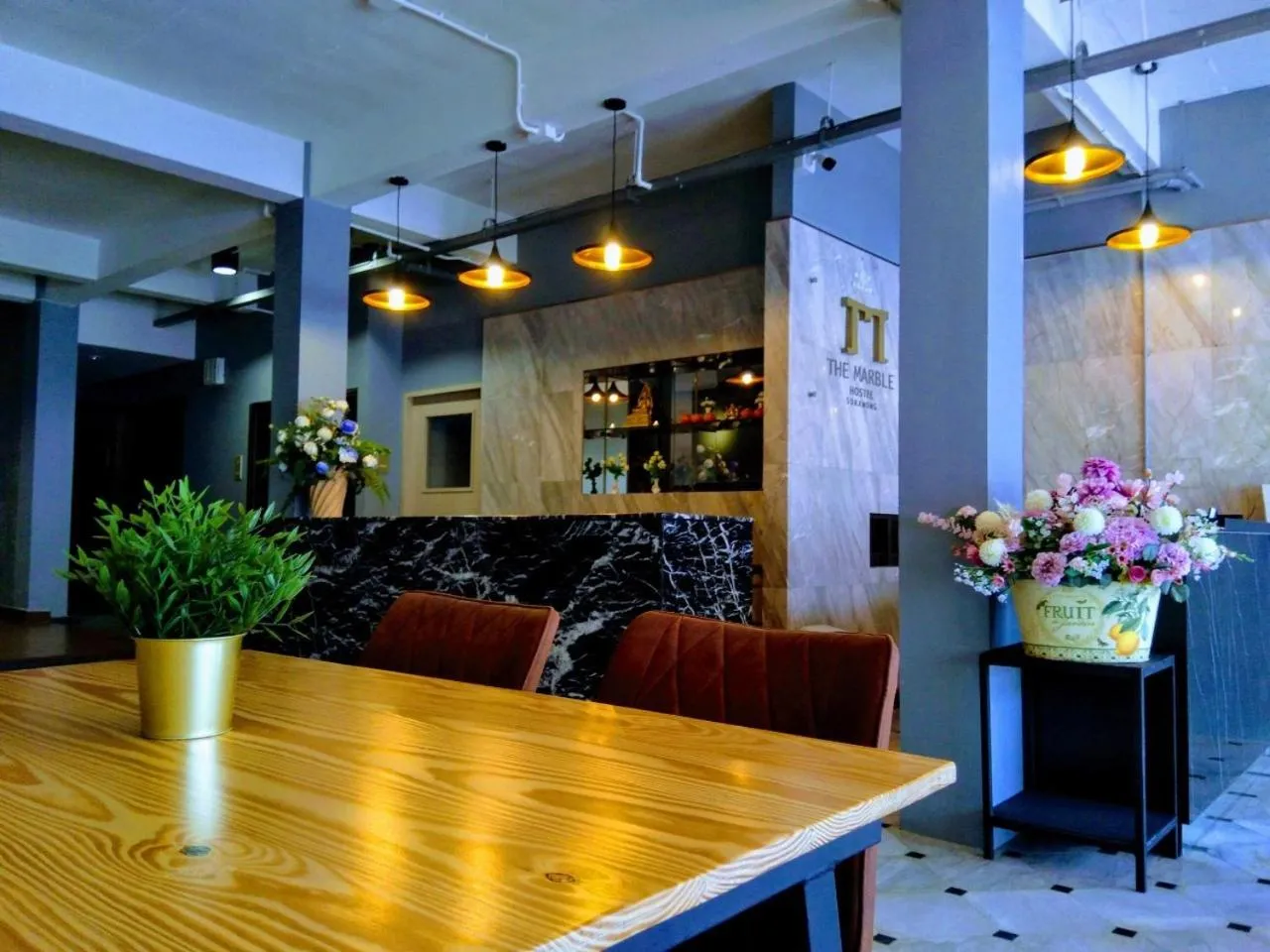 Decorative detail in The Marble Hostel