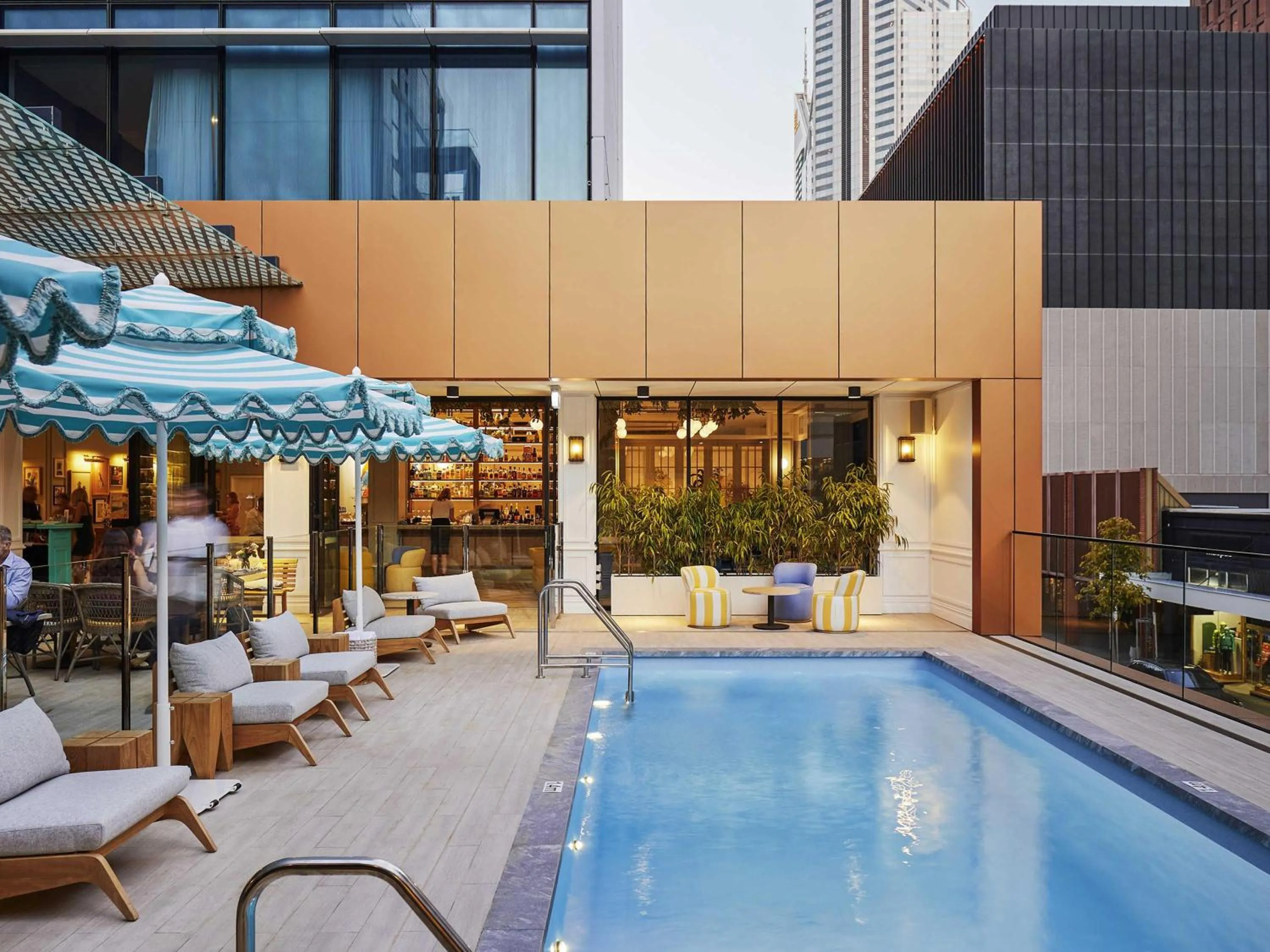 Pool view in The Adnate Perth - Art Series