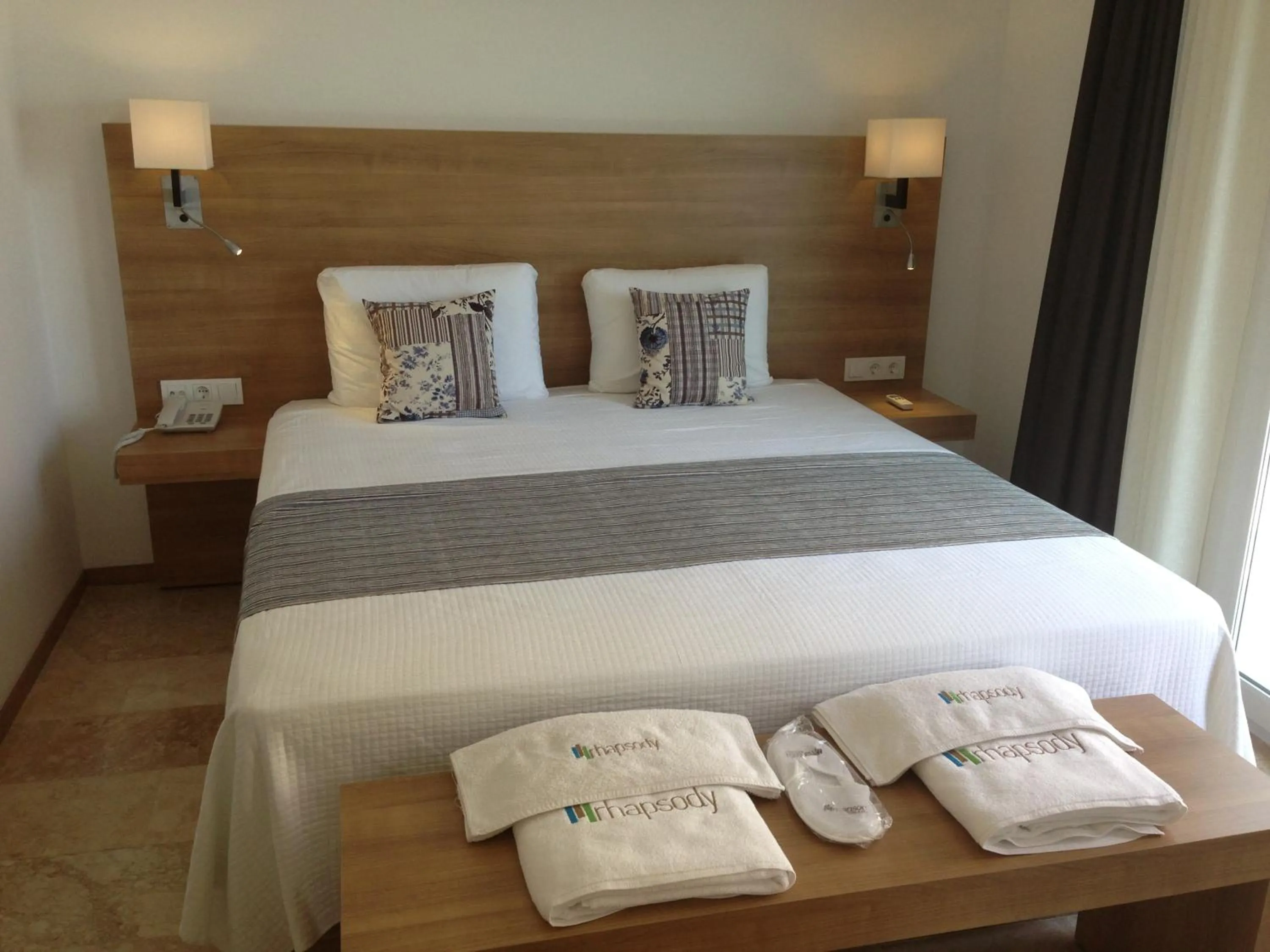 Bed in Rhapsody Hotel Kas