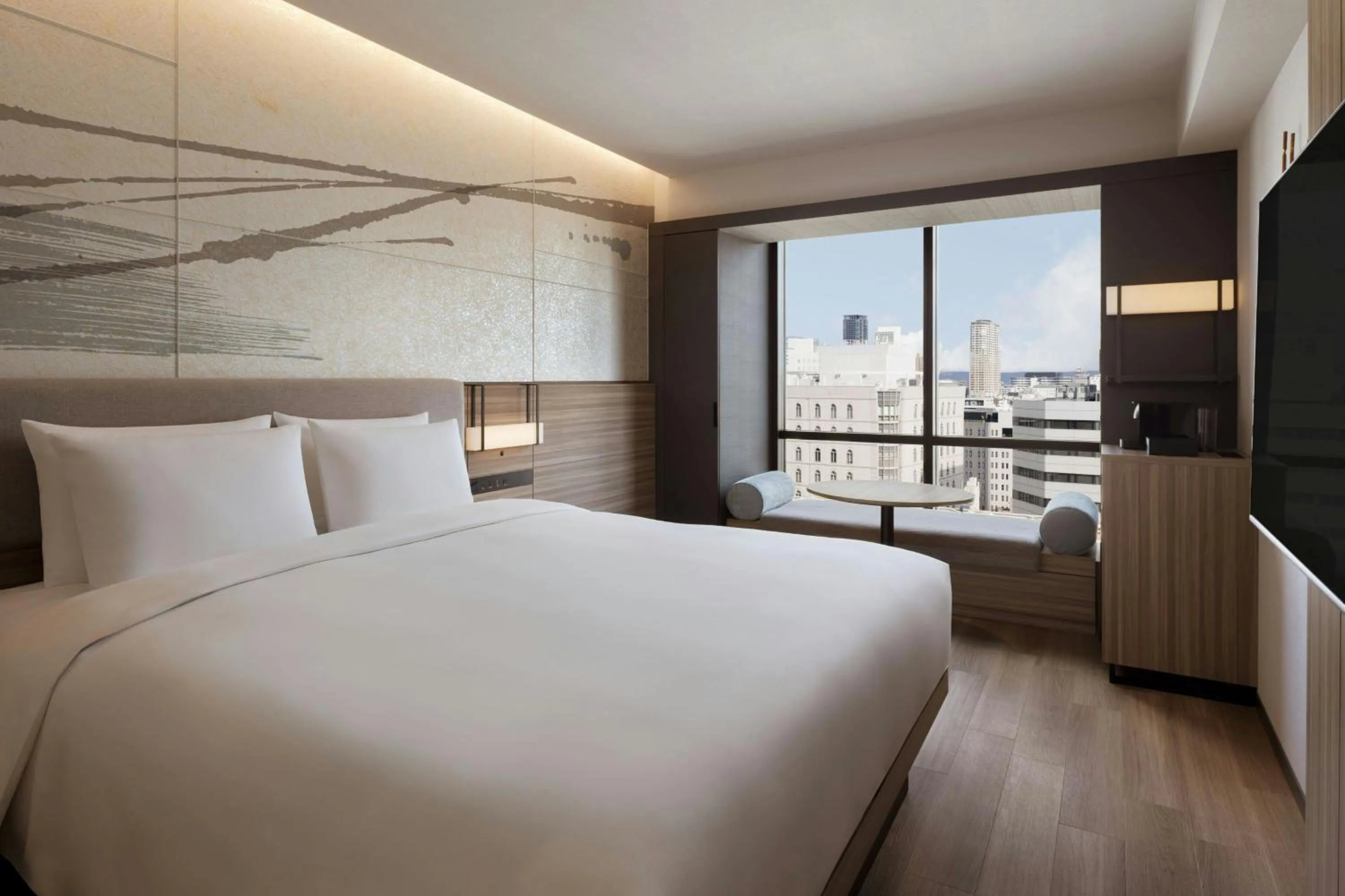 Bedroom, Bed in Courtyard by Marriott Osaka Honmachi