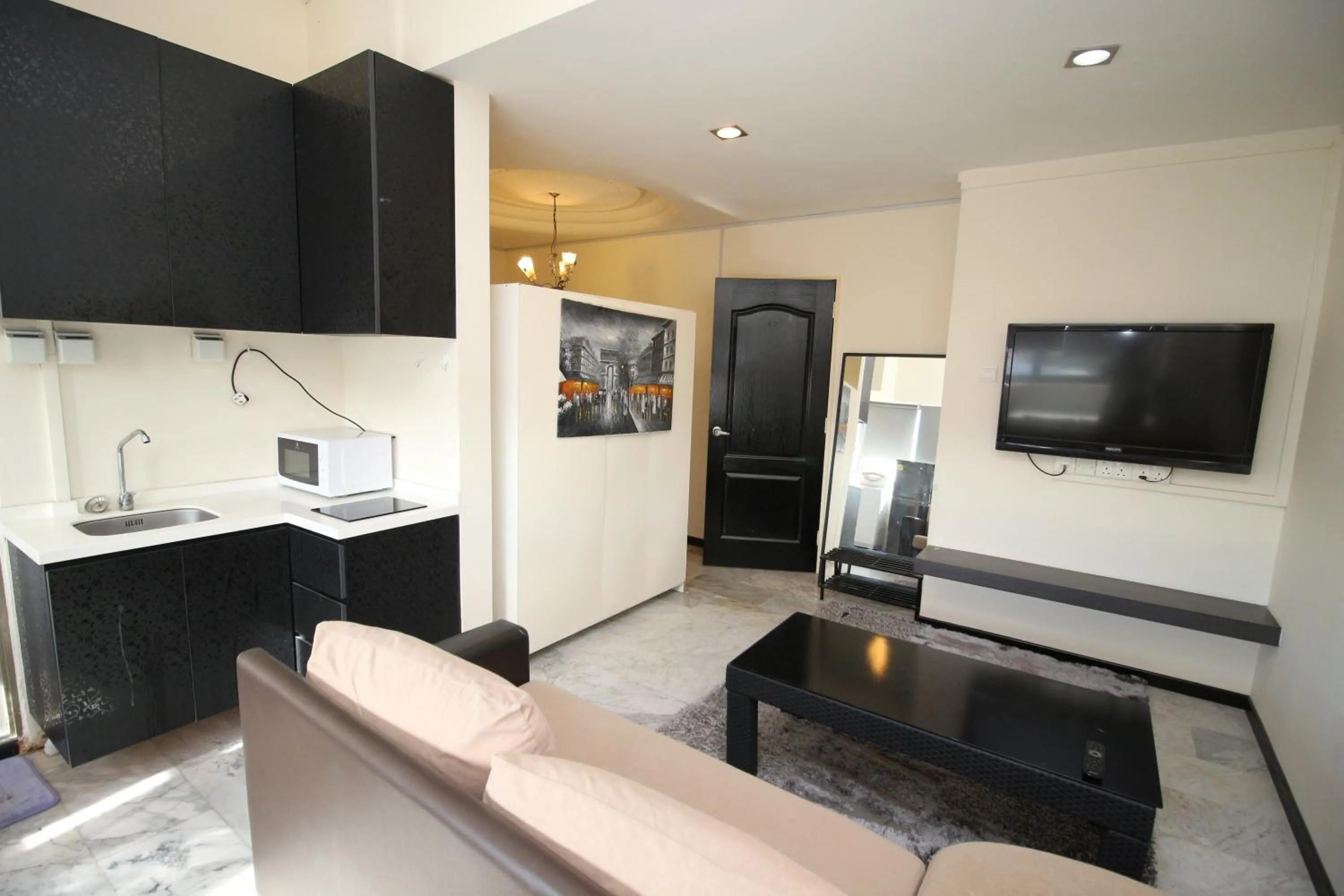 Living room in JJH Serviced Apartments near Serangoon MRT