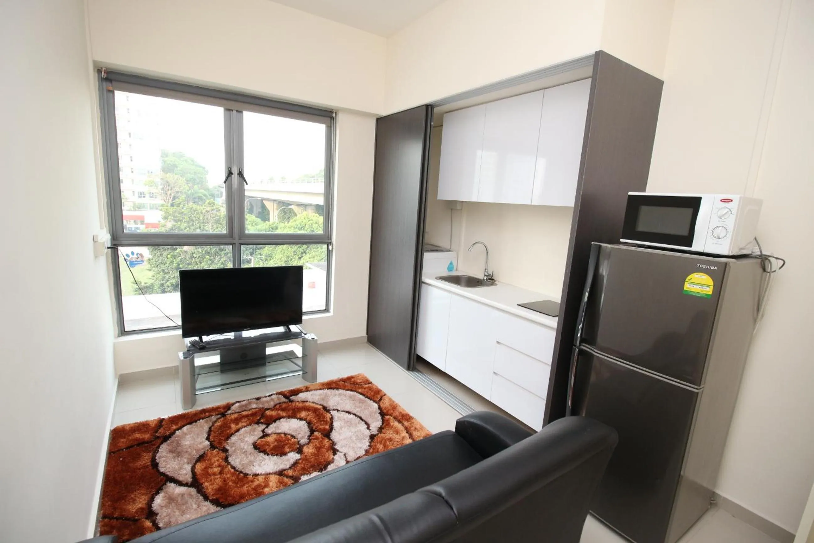 Living room in JJH Serviced Apartments near Serangoon MRT