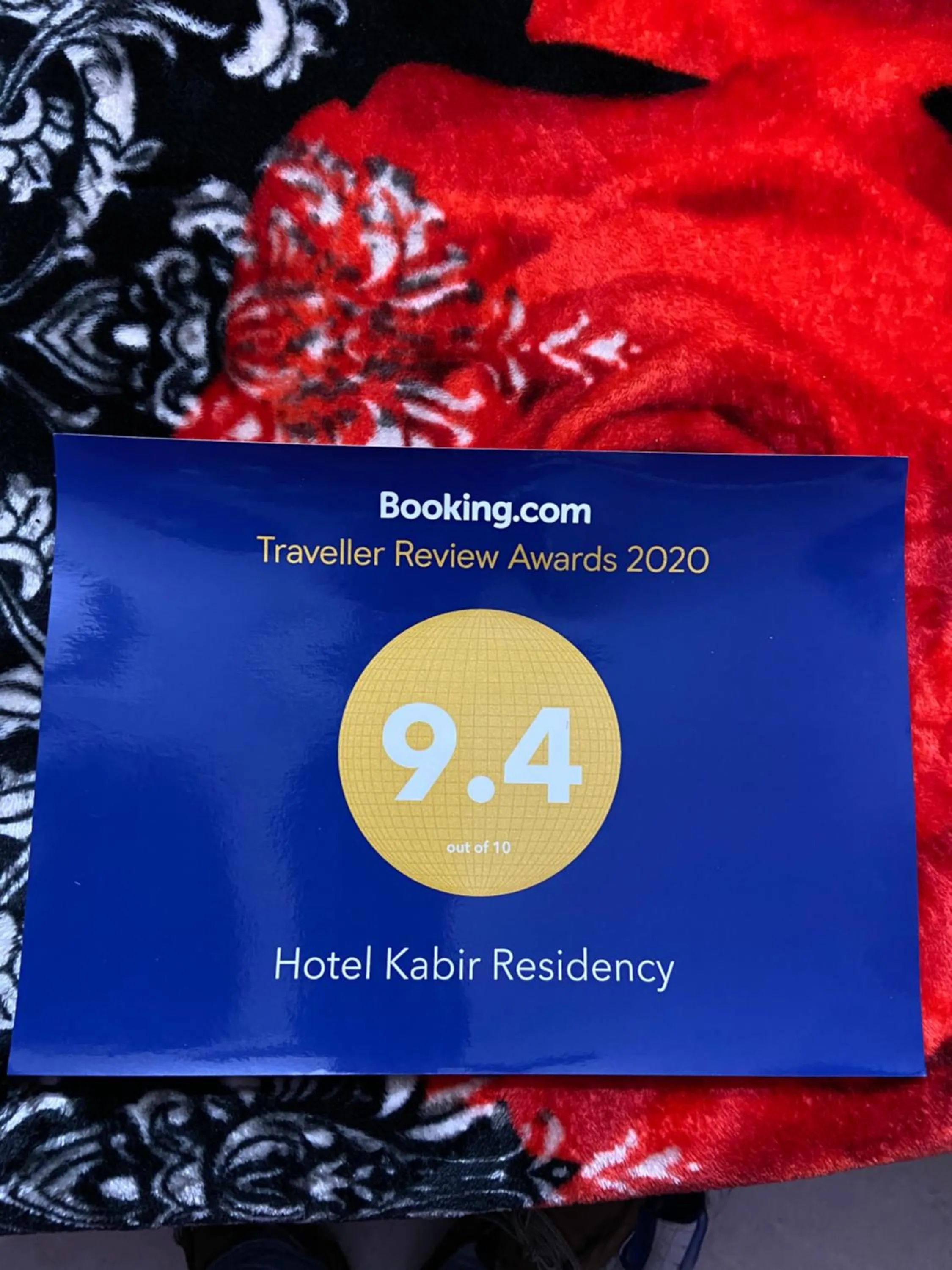 Certificate/Award in Hotel Kabir Residency