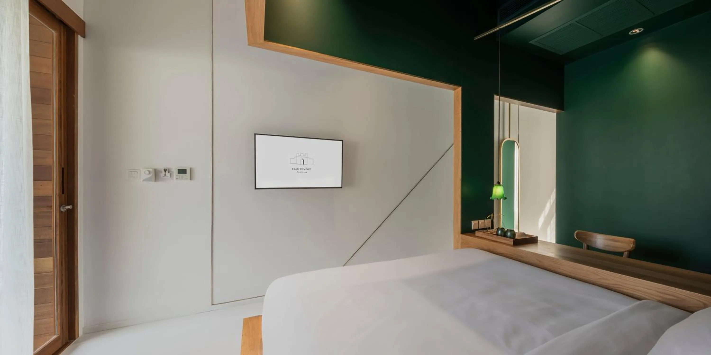 Bedroom, Bed in Baan Pomphet