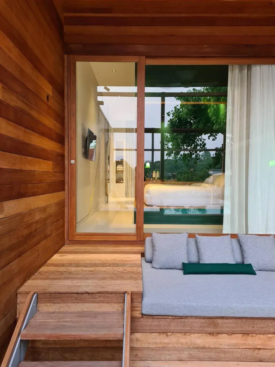 Deluxe Double Room with Pool View and River View in Baan Pomphet Deluxe Double Room with Pool View and River View in Baan Pomphet