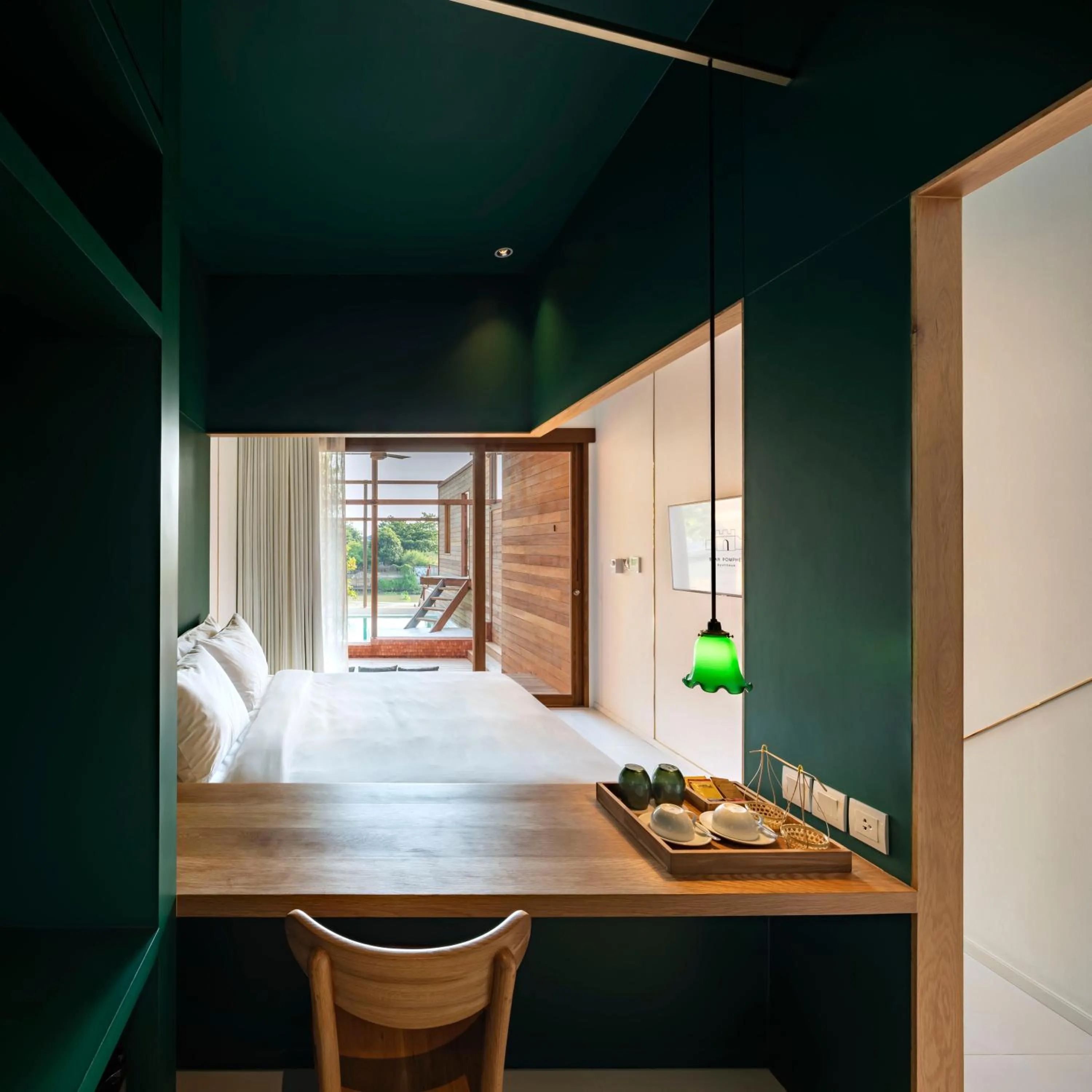 Bedroom, Bed in Baan Pomphet