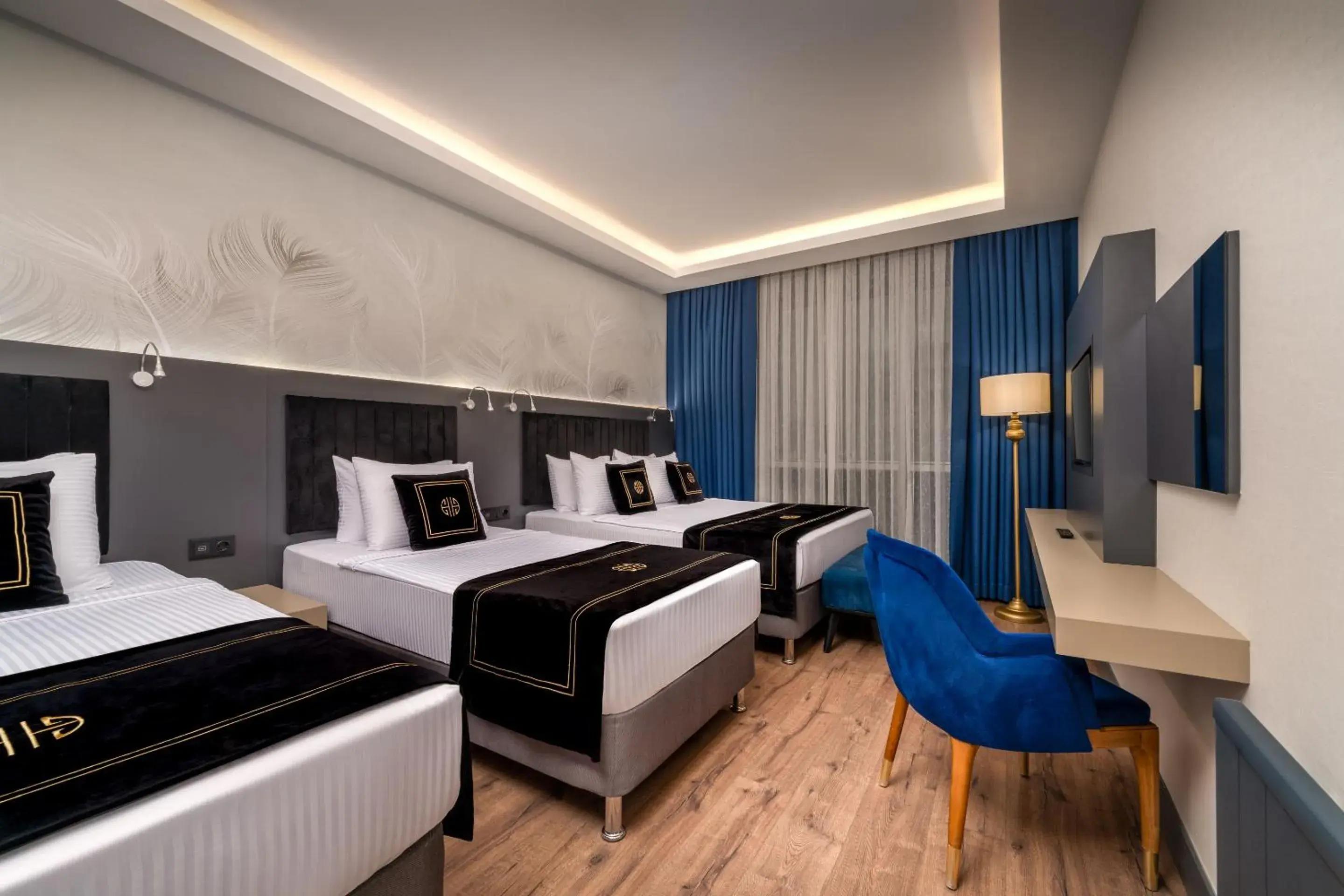 Superior Room with One Double Bed and Two Single Beds - Non-Smoking in HIDDEN HILLS HOTEL ISTANBUL AiRPORT Superior Room with One Double Bed and Two Single Beds - Non-Smoking in HIDDEN HILLS HOTEL ISTANBUL AiRPORT