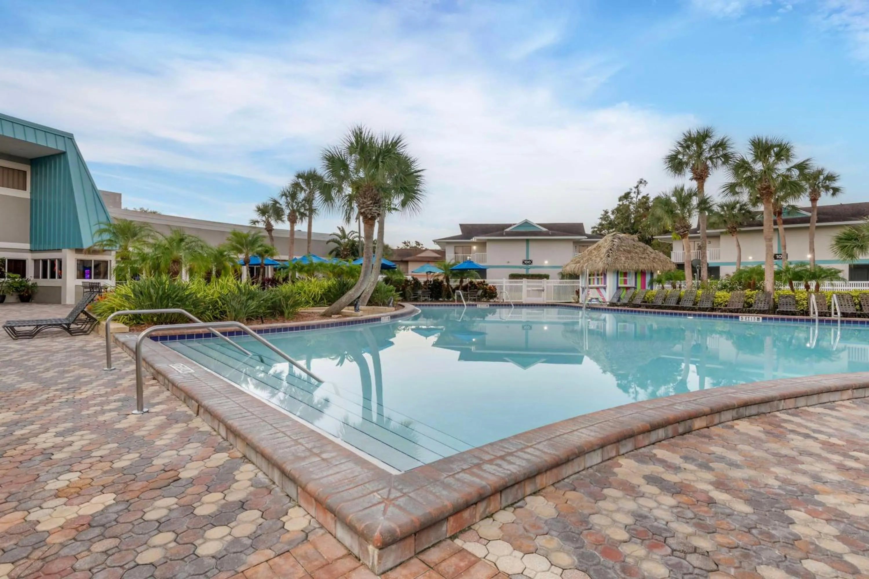 Pool view in Hilton Vacation Club Aqua Sol Orlando West