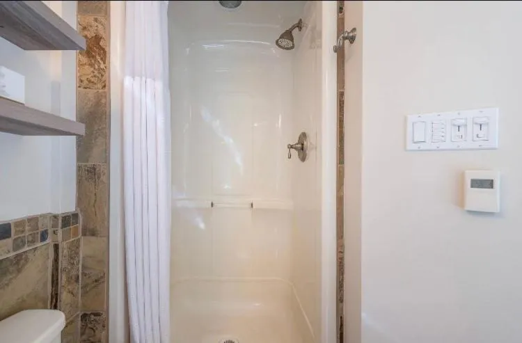 Shower in The Blue House Bed and Breakfast