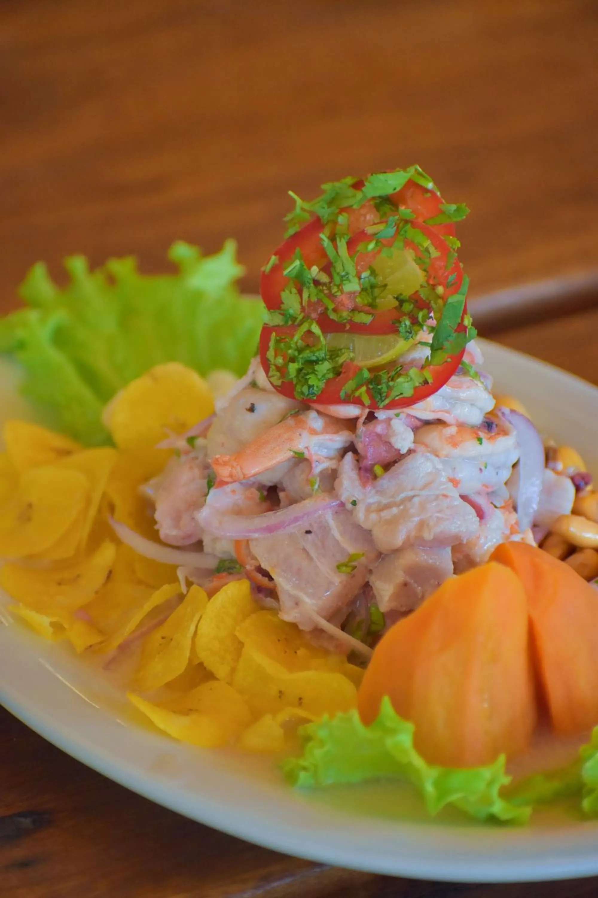 Food in Las Cabañas de Antica
