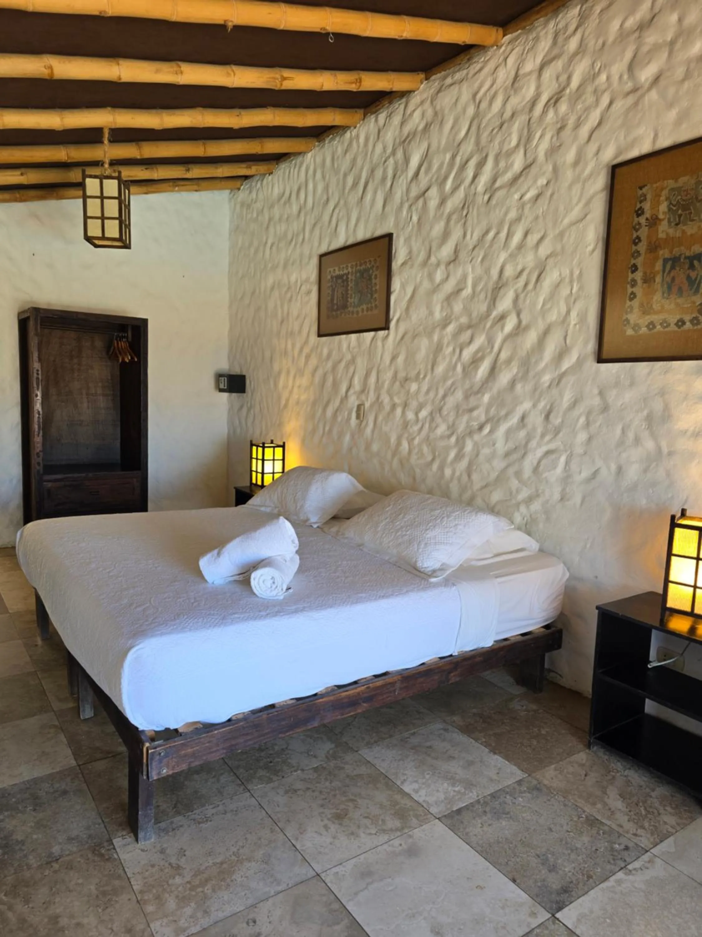 Bed in Las Cabañas de Antica