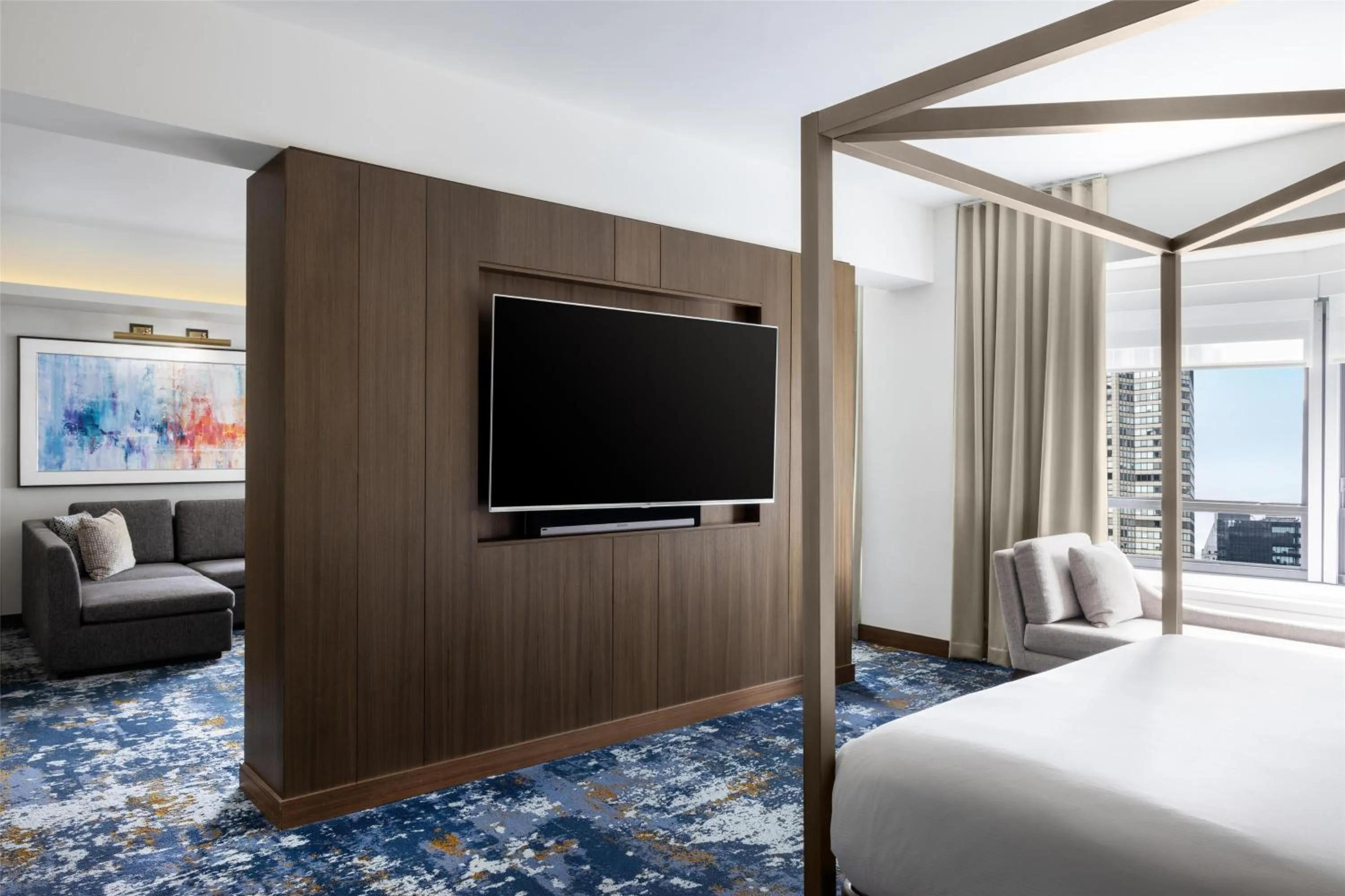 Bed in New York Hilton Midtown