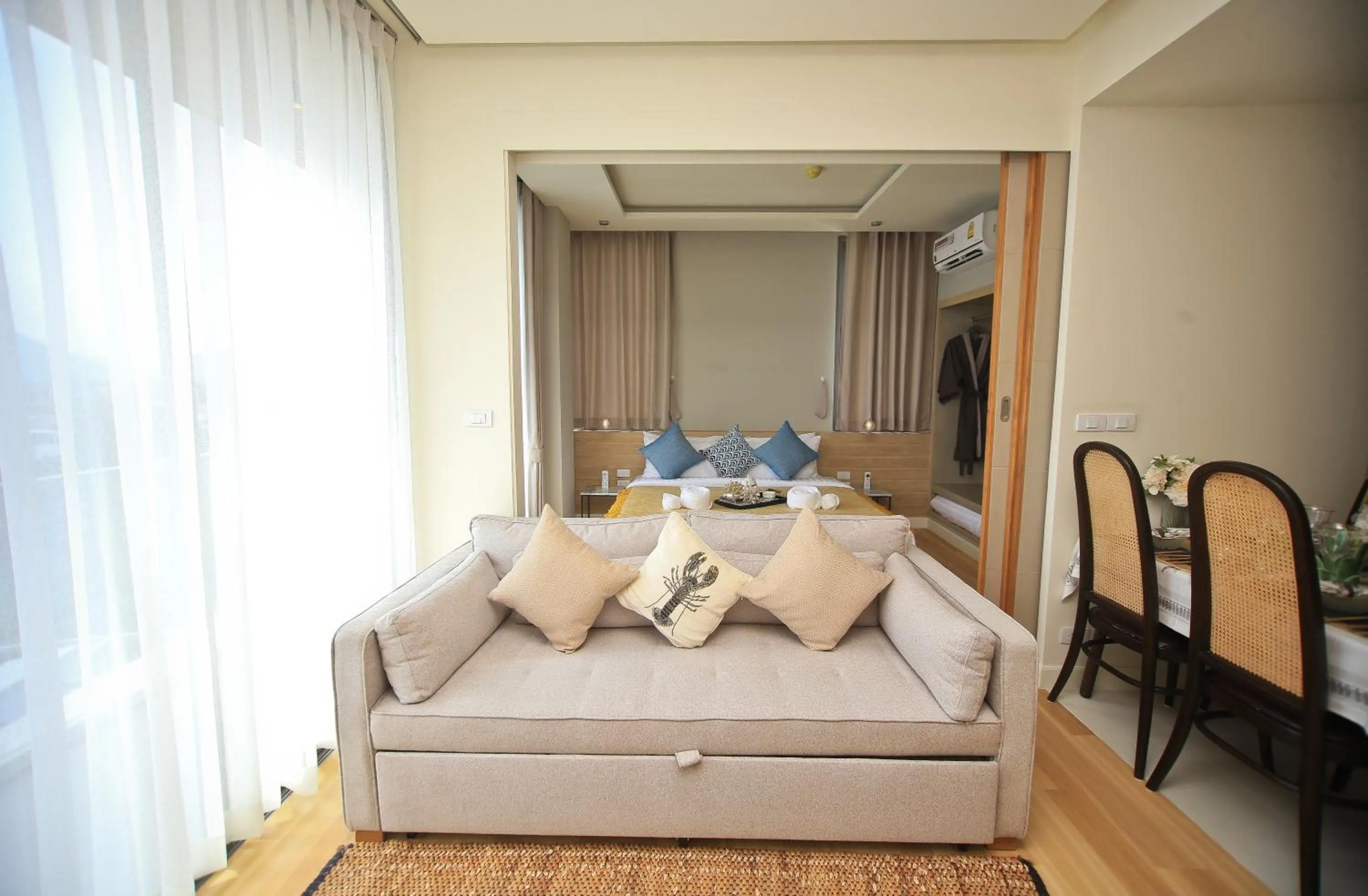 Living room, Bed in Rocco Aonang Krabi