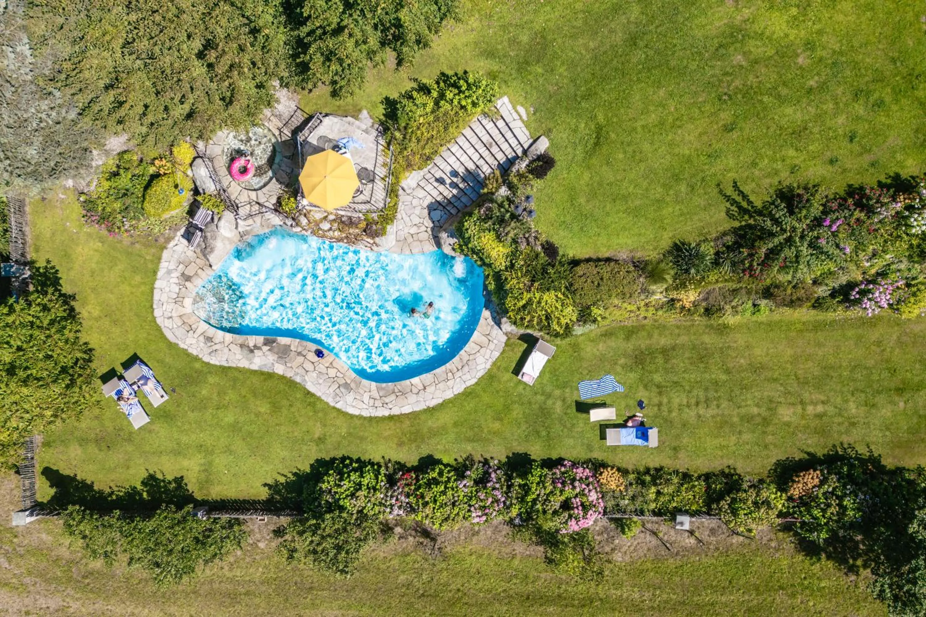 Pool view in Residence Obermoarhof - Family Apartments with Pool & Playground