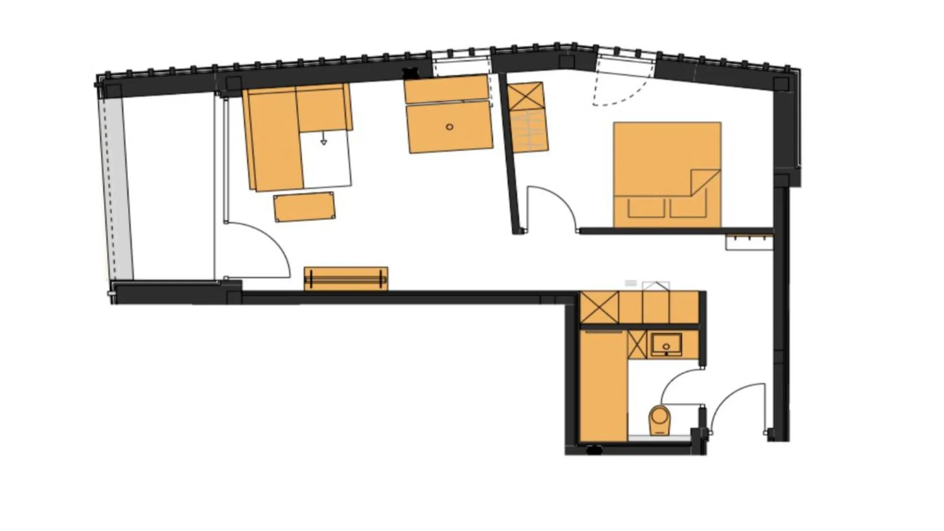 Floor plan in Pension & Residence Astoria